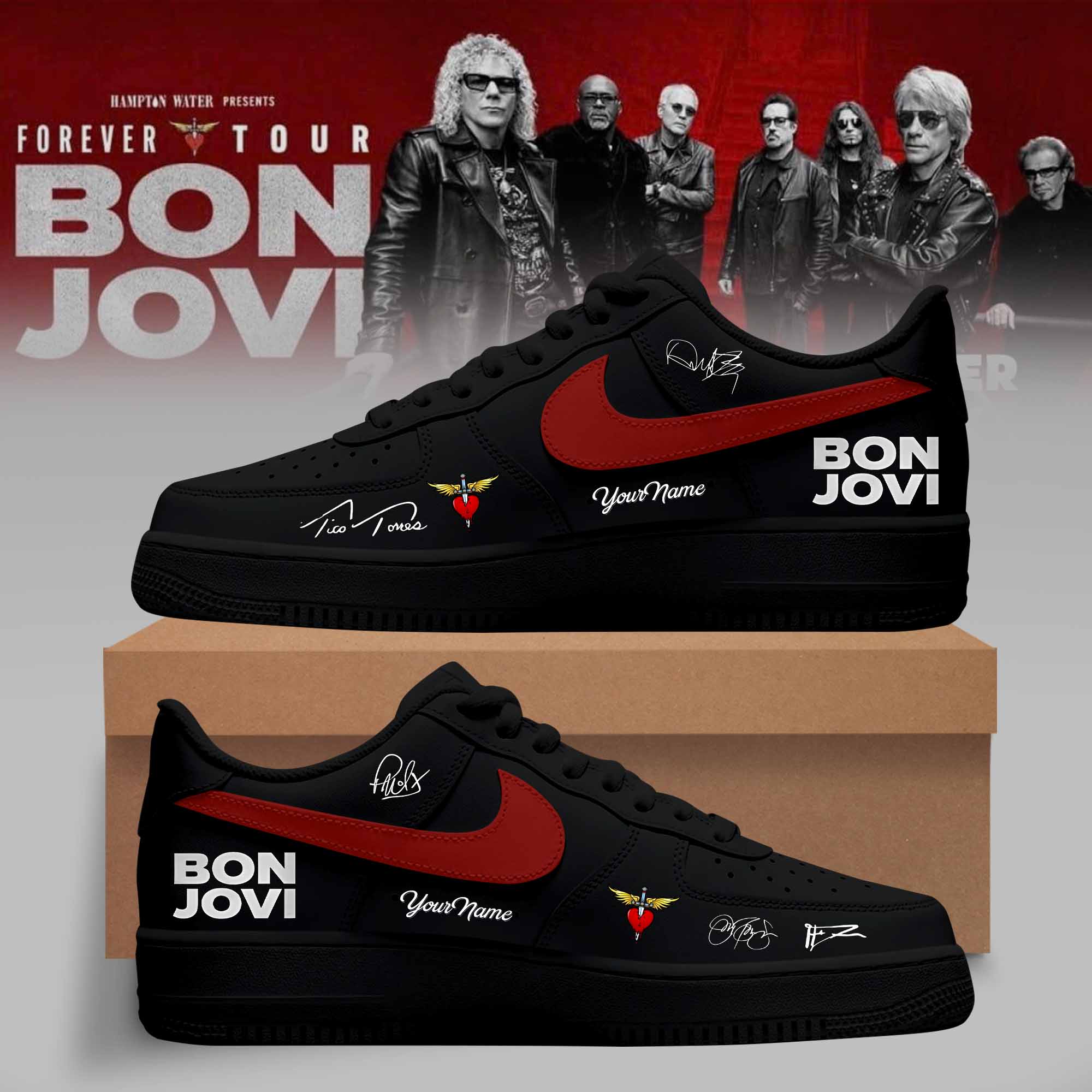 Bon Jovi Forever Tour 2026 Limited Edition Signature Sneakers Gifts For Fans7