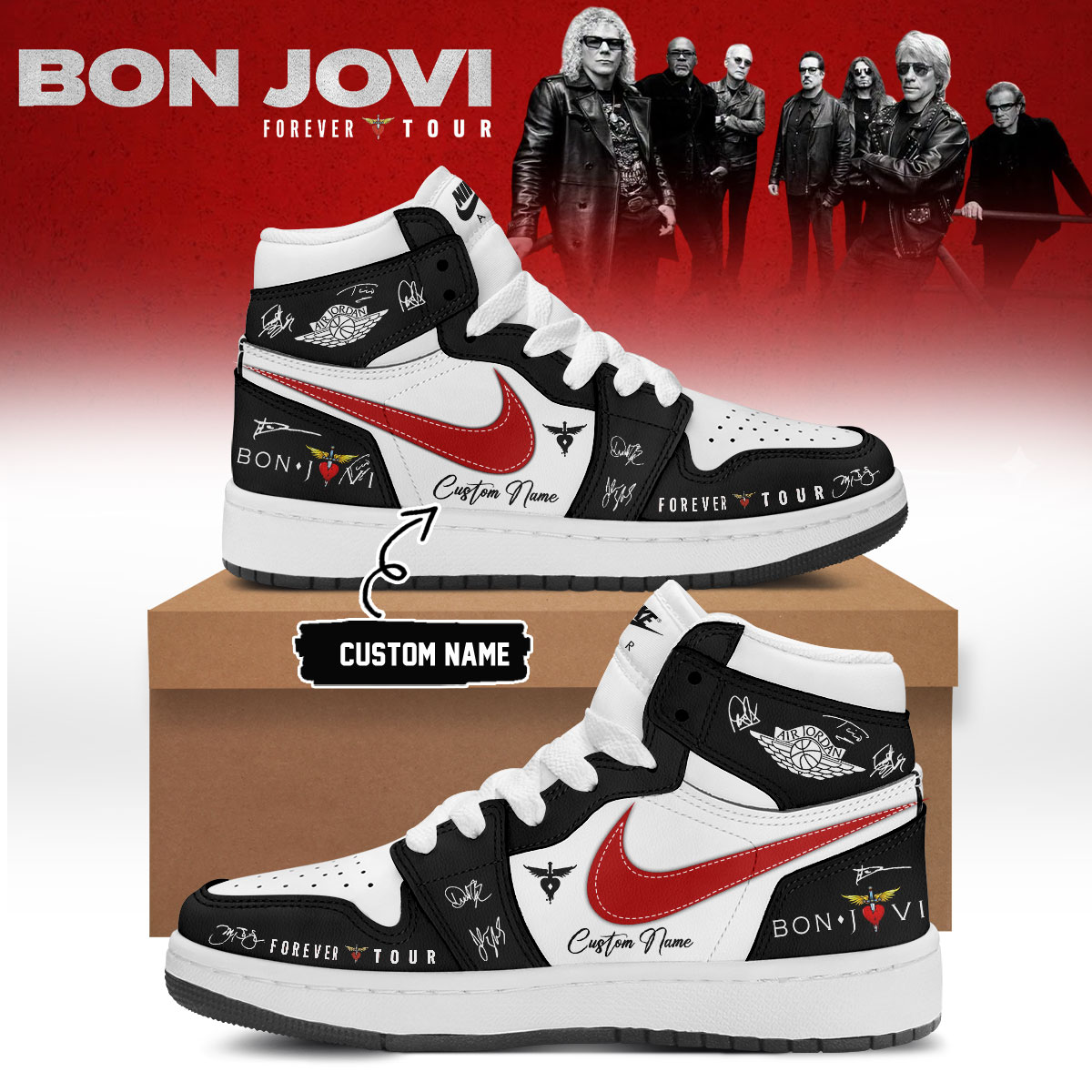 Bon Jovi Forever Tour 2026 Official Concert Fan Sneakers