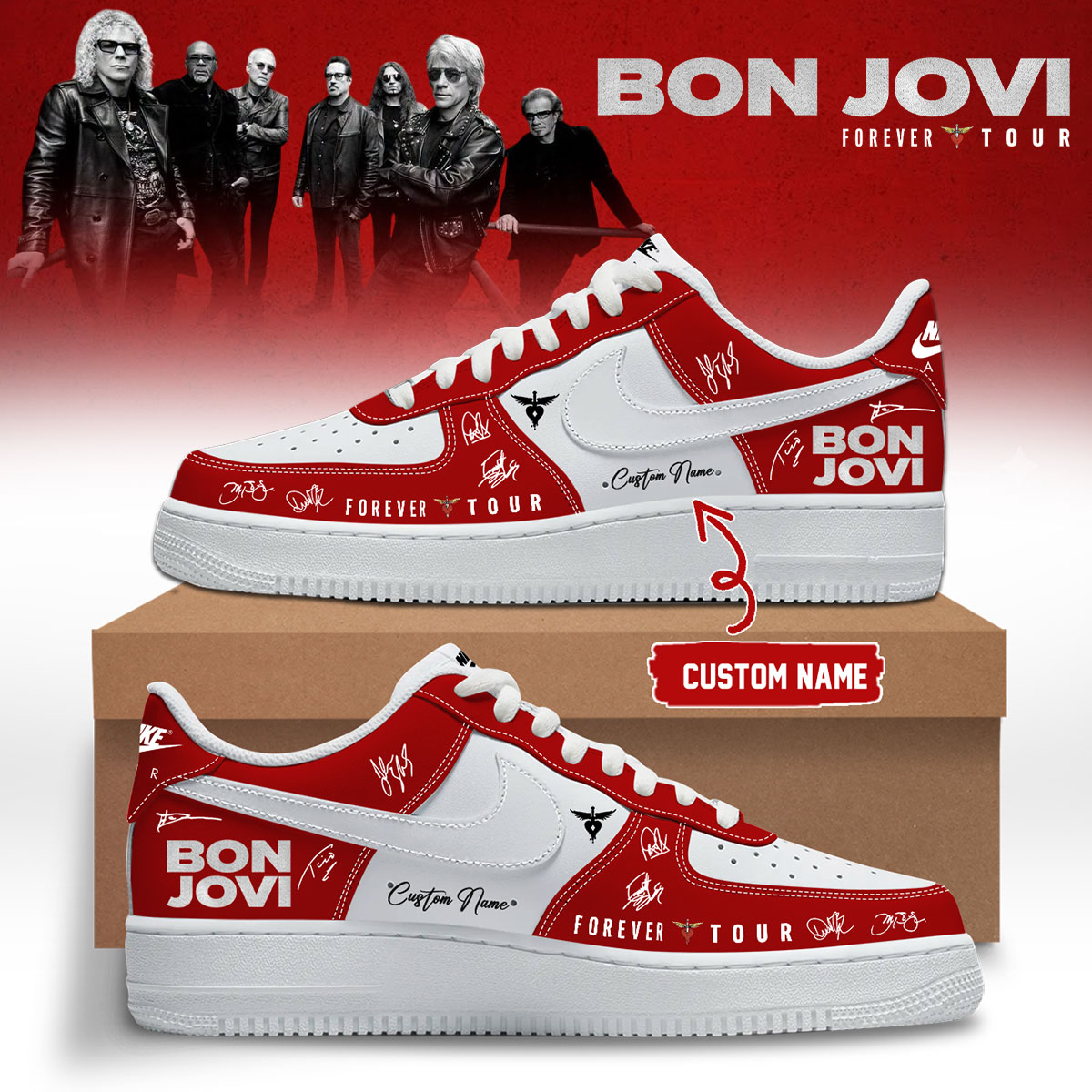 Bon Jovi Forever Tour 2026 Official Tour Signature Sneakers