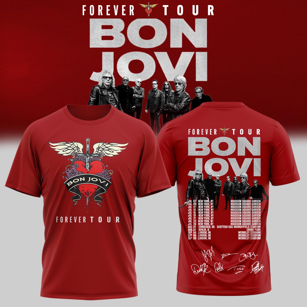 Bon Jovi Forever Tour 2026 Premium Concert Graphic Fan Shirt