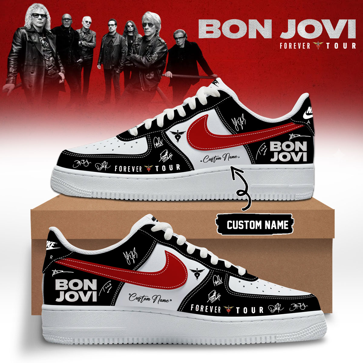 Bon Jovi Forever Tour 2026 Premium Concert Sneakers Fan Collection