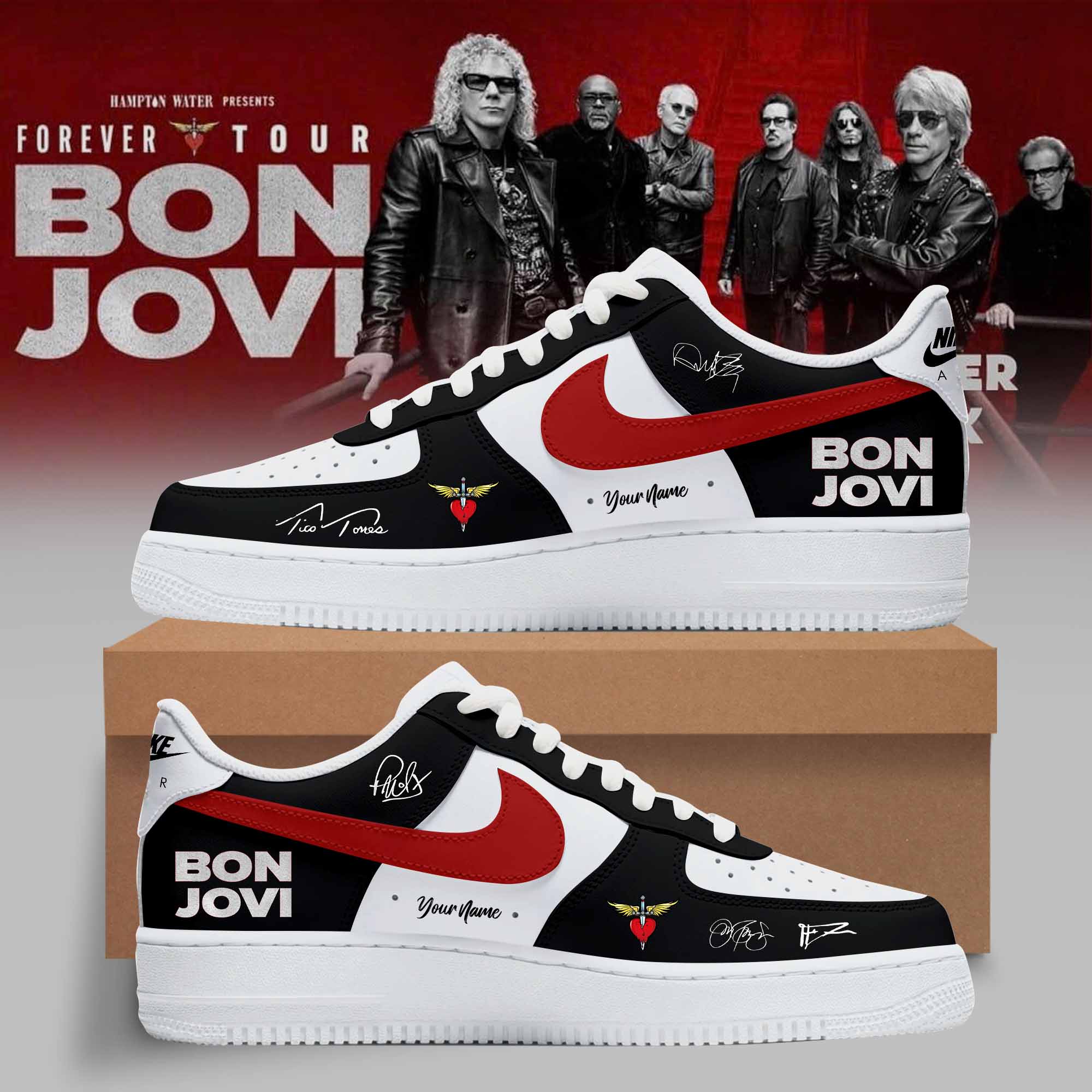 Bon Jovi Forever Tour 2026 Signature Custom Fan Sneakers