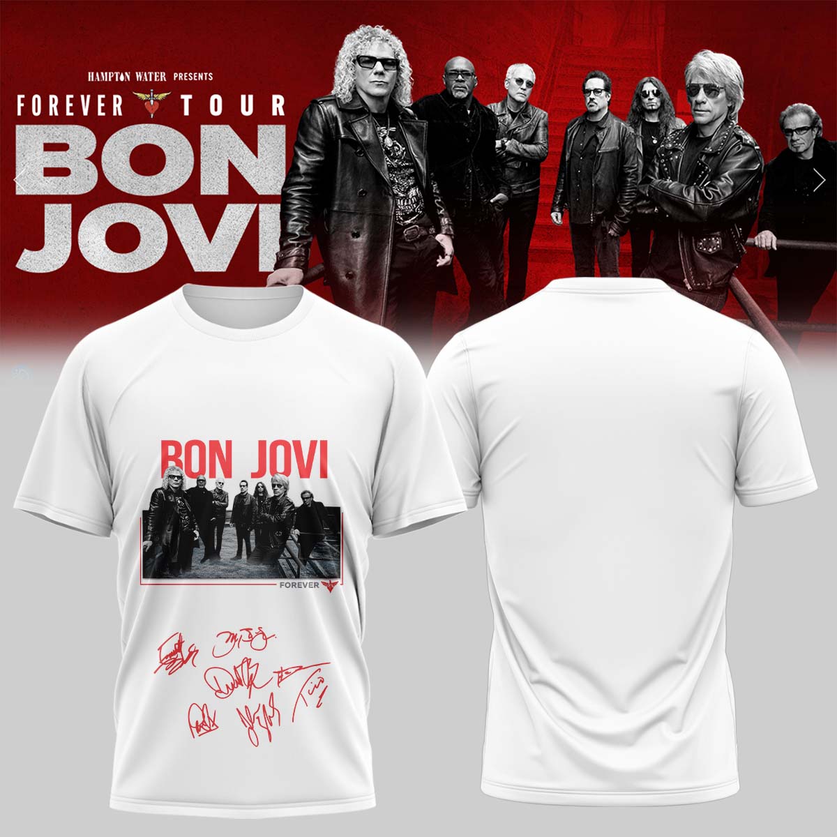 Bon Jovi Forever Tour Signature Collection Exclusive Graphic Tee