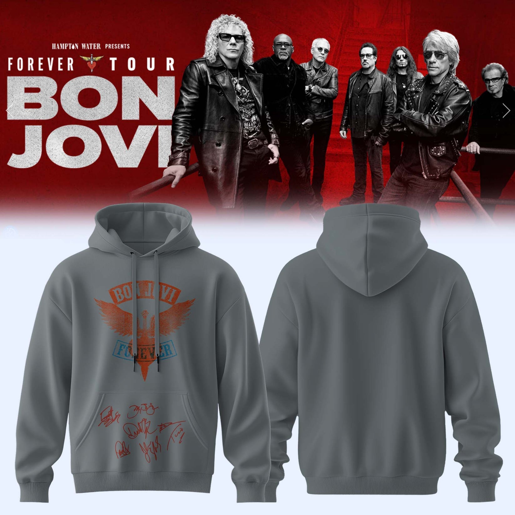 Bon Jovi Forever Tour Signature Collection Exclusive Tour Hoodie