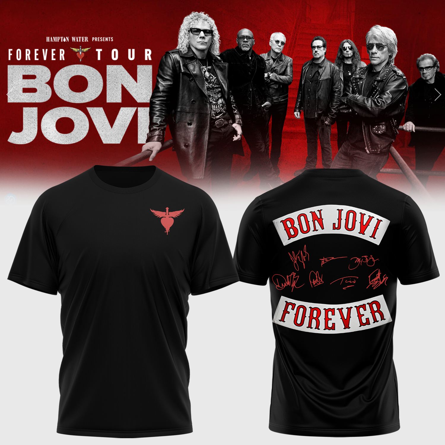 Bon Jovi Forever Tour Signature Collection Premium Concert Graphic Tee
