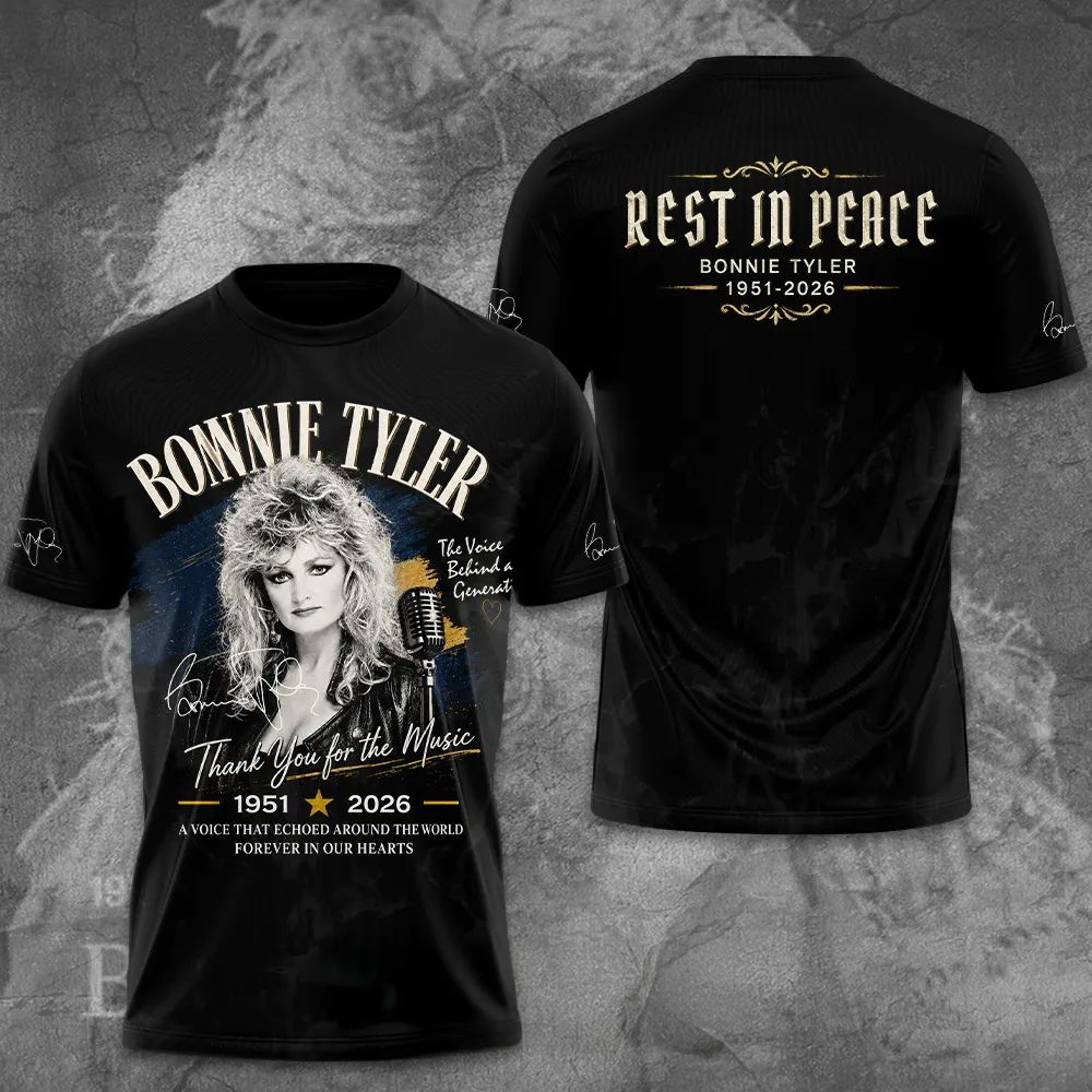 Bonnie Tyler Thank You For The Music Limited Edition Graphic T Shirt Music Fan Gift