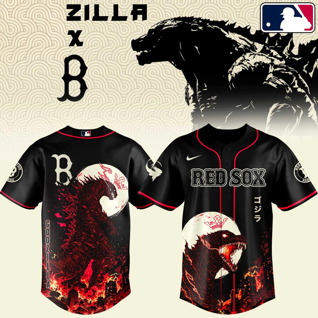 Boston Red Sox x Godzilla Minus Zero Edition Baseball Jersey