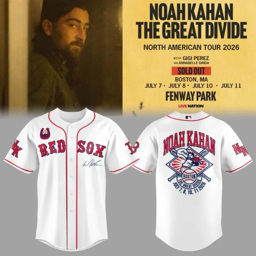Boston Red Sox x Noah Kahan The Great Divide World Tour 2026 Baseball Jersey