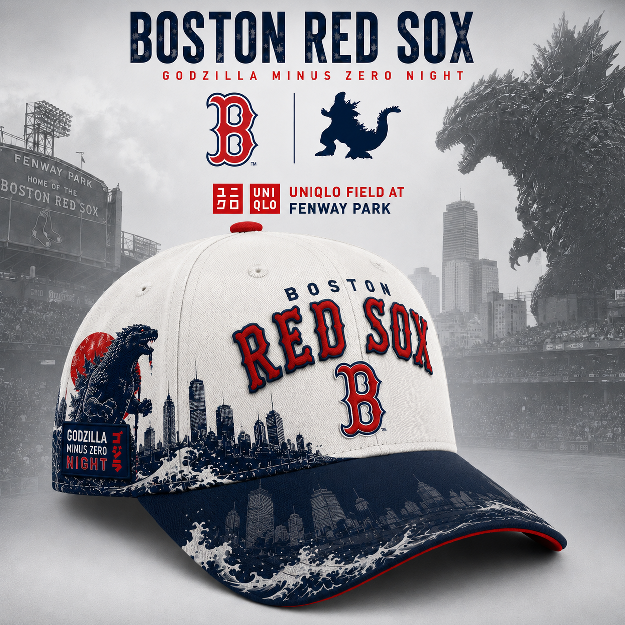 Boston x Godzilla Minus One Limited Edition Baseball Cap
