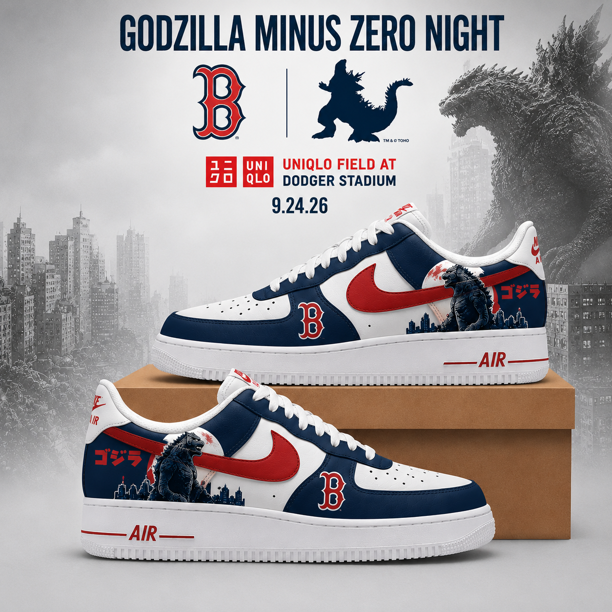 Boston x Godzilla Minus One Limited Edition Sneakers
