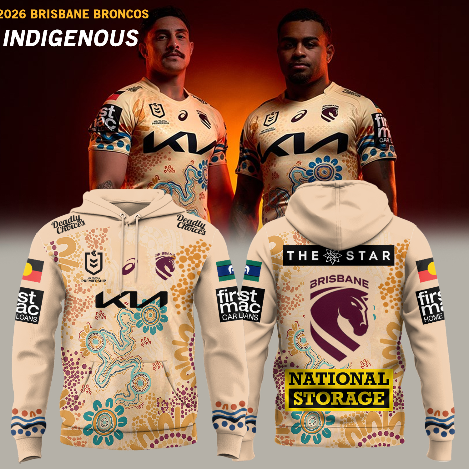 Brisbane Broncos 2026 Indigenous Heritage Hoodie