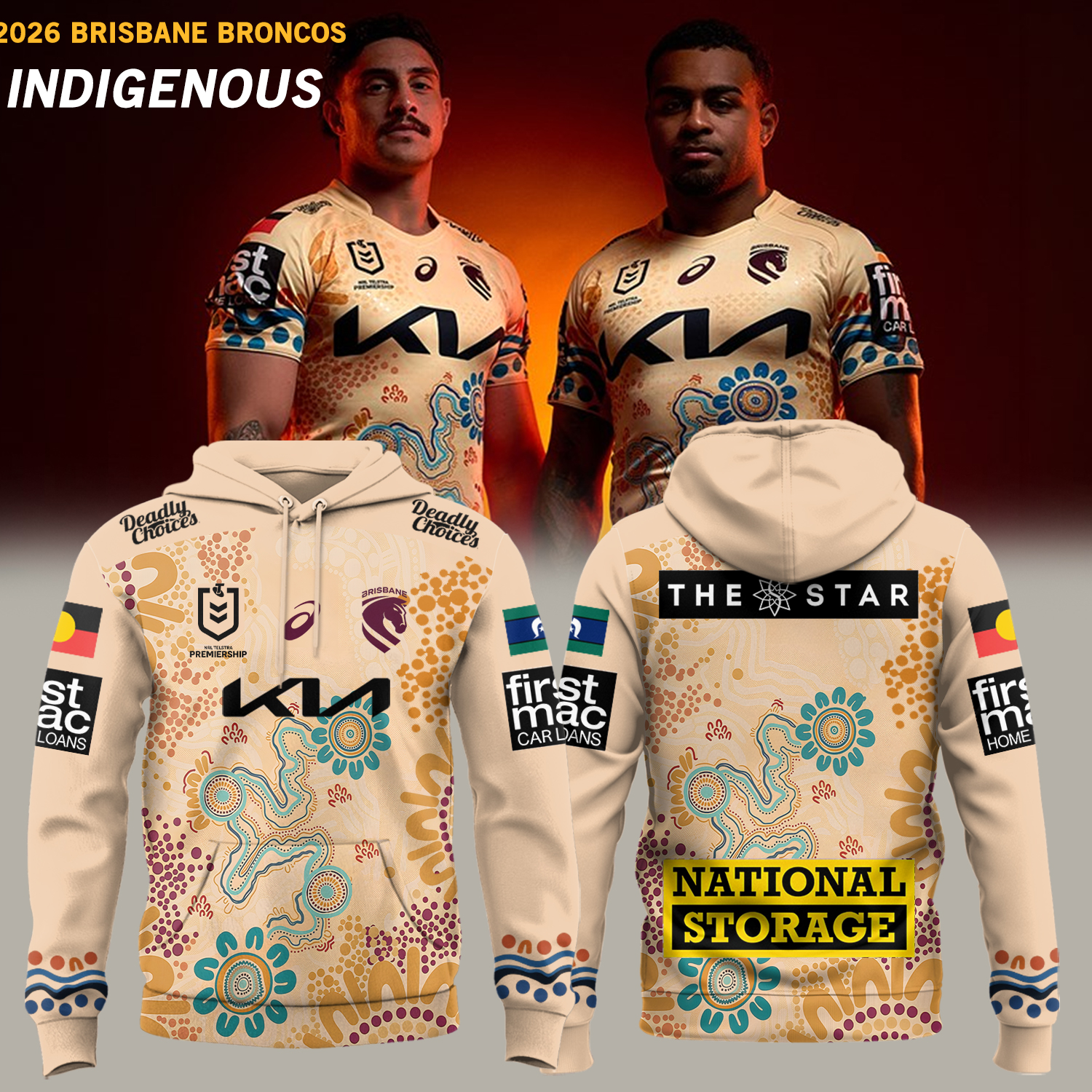 Brisbane Broncos 2026 Indigenous Performance Hoodie
