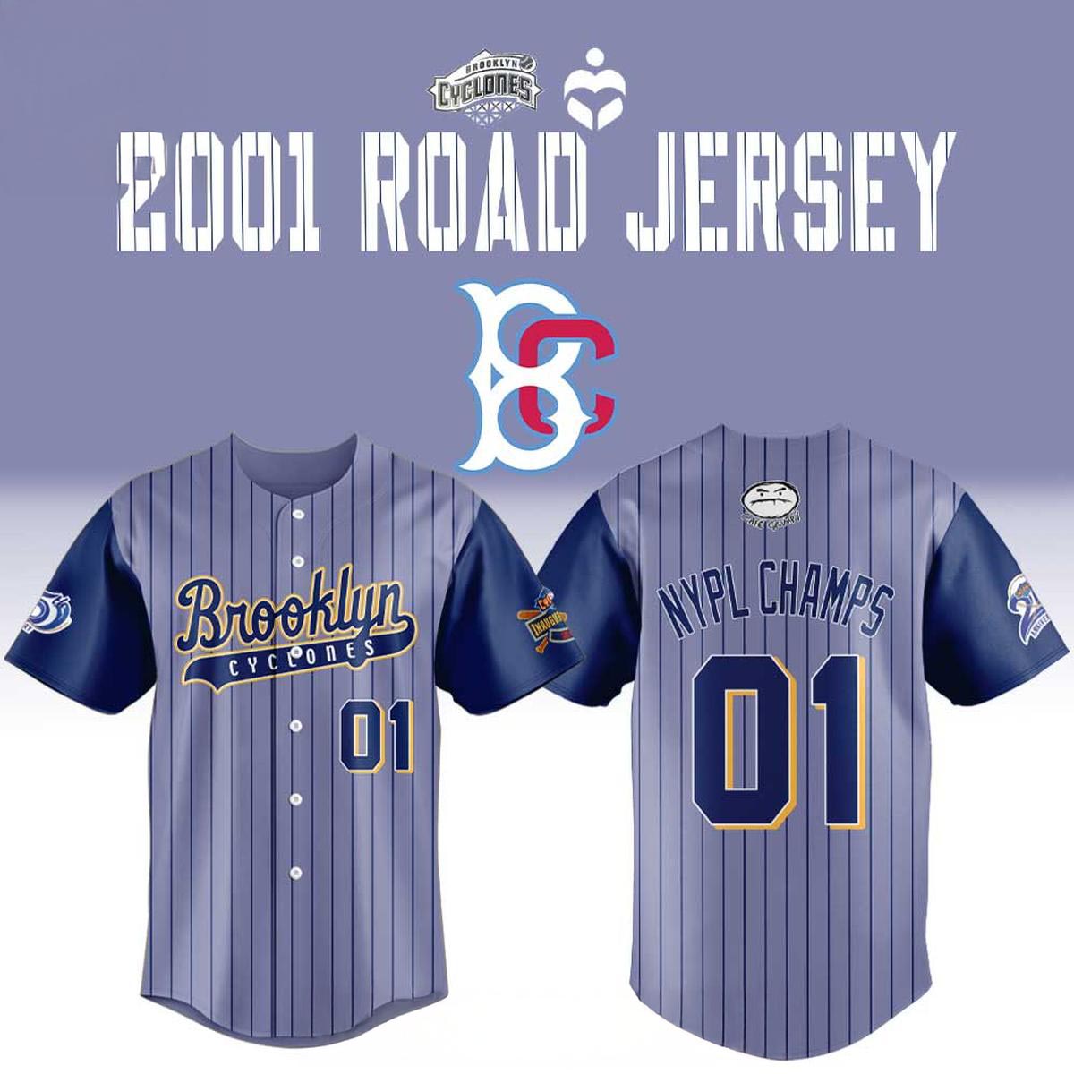 Brooklyn Cyclones 2021 2026 Road Class Stripes Personalized Baseball Jersey MiLB Custom Fan Game Day Gift 1 - Unicasport Brooklyn Cyclones 2021 2026 Road Class Stripes Personalized Baseball Jersey MiLB Custom Fan Game Day Gift