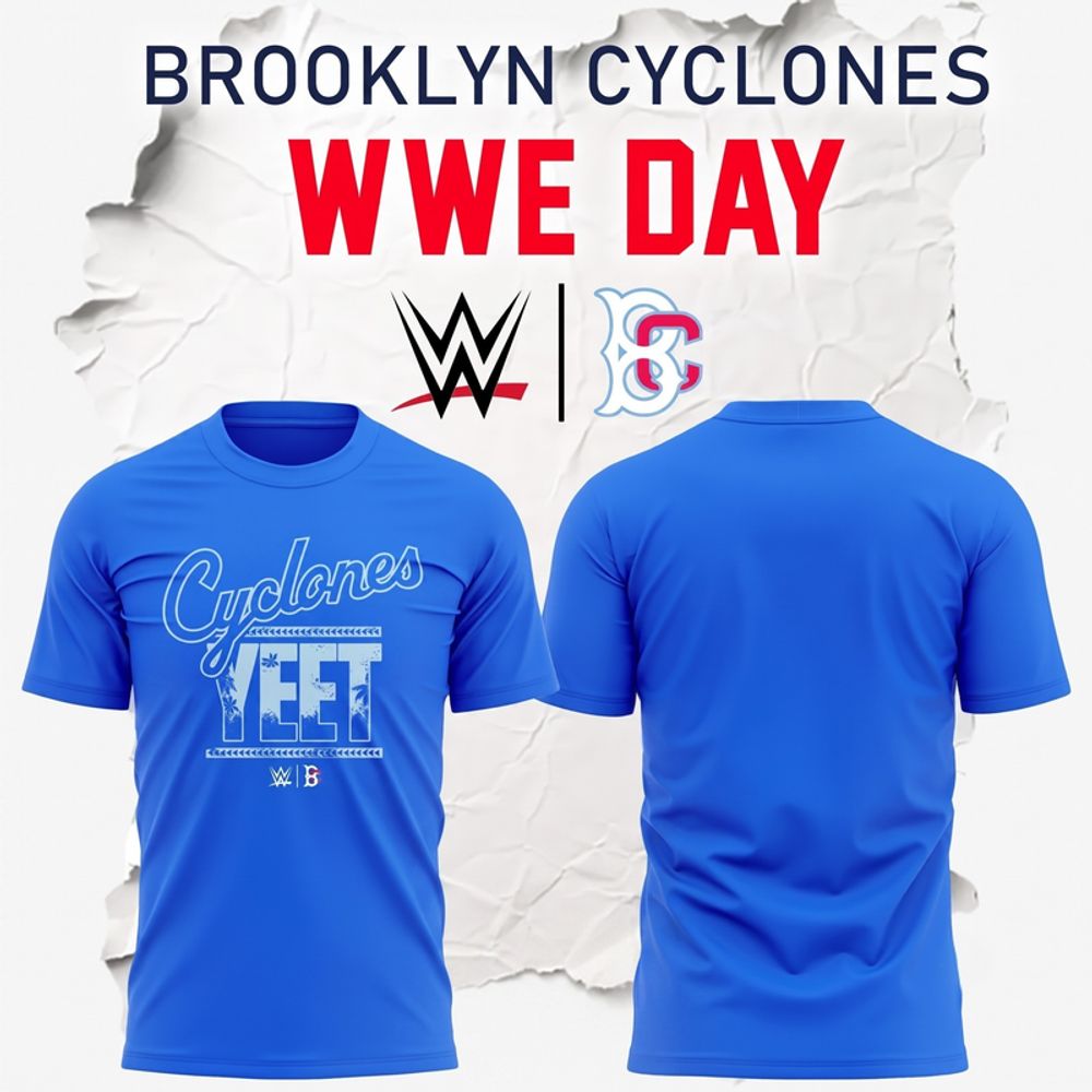 Brooklyn Cyclones 2026 WWE Day Special Blue T Shirt Gifts For Fans