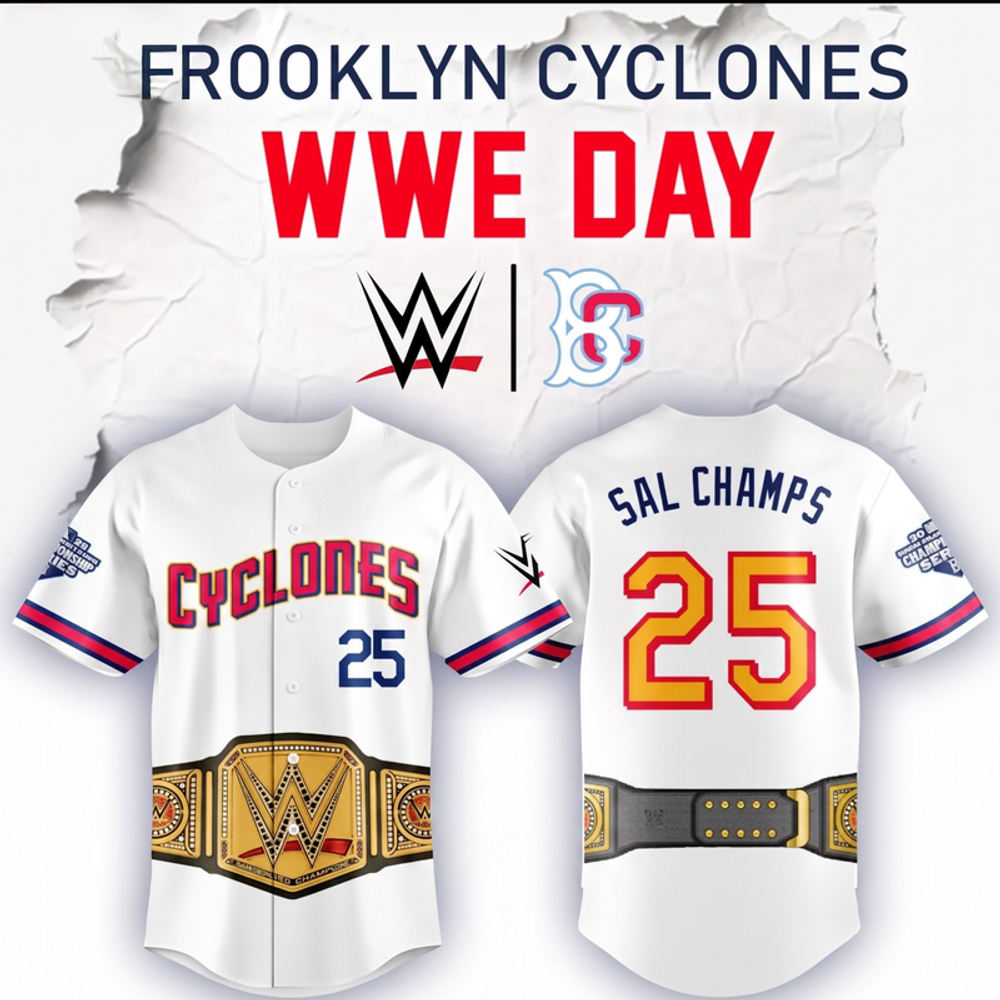 Brooklyn Cyclones WWE Day 2026 Limited Baseball Jersey