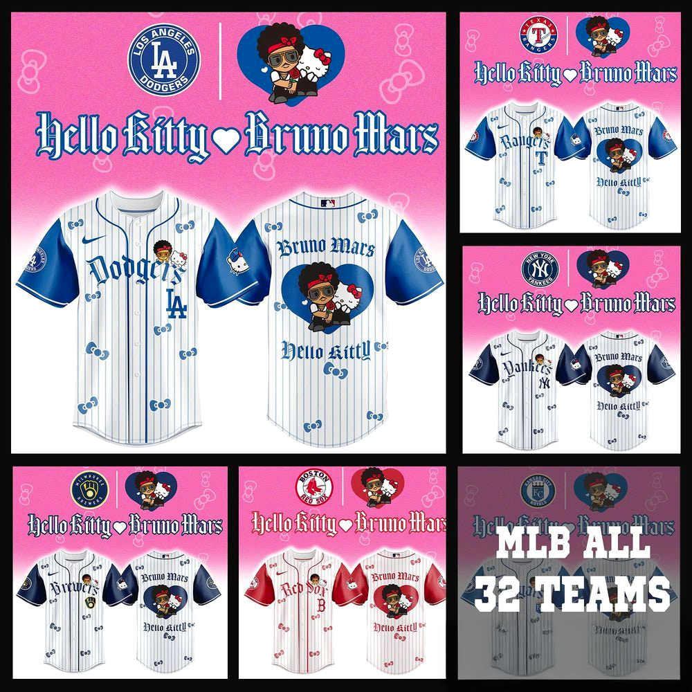 Bruno Mars x Hello Kitty 2026 MLB Baseball Jersey