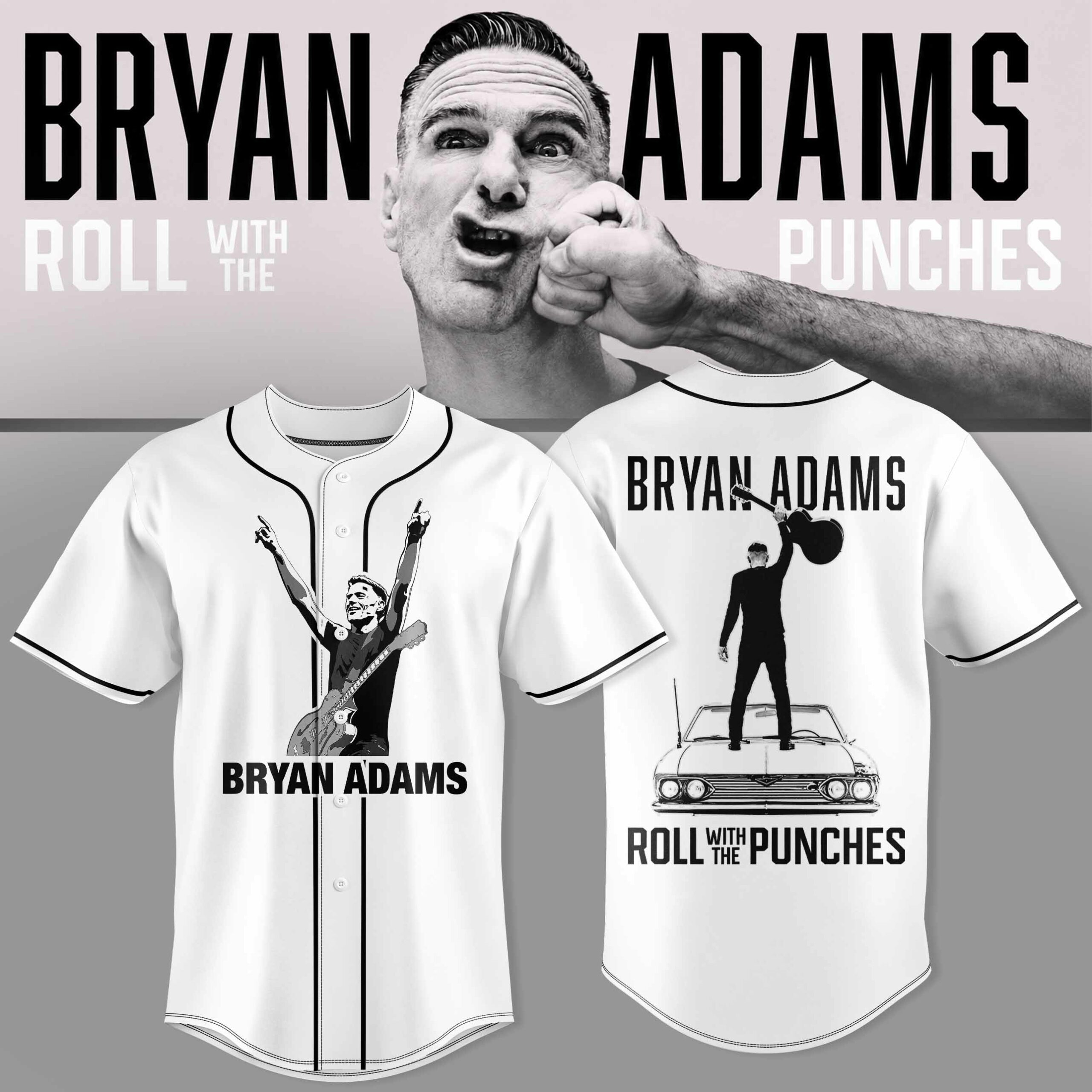 Bryan Adams Roll With The Punches Tour Premium Sports Jersey