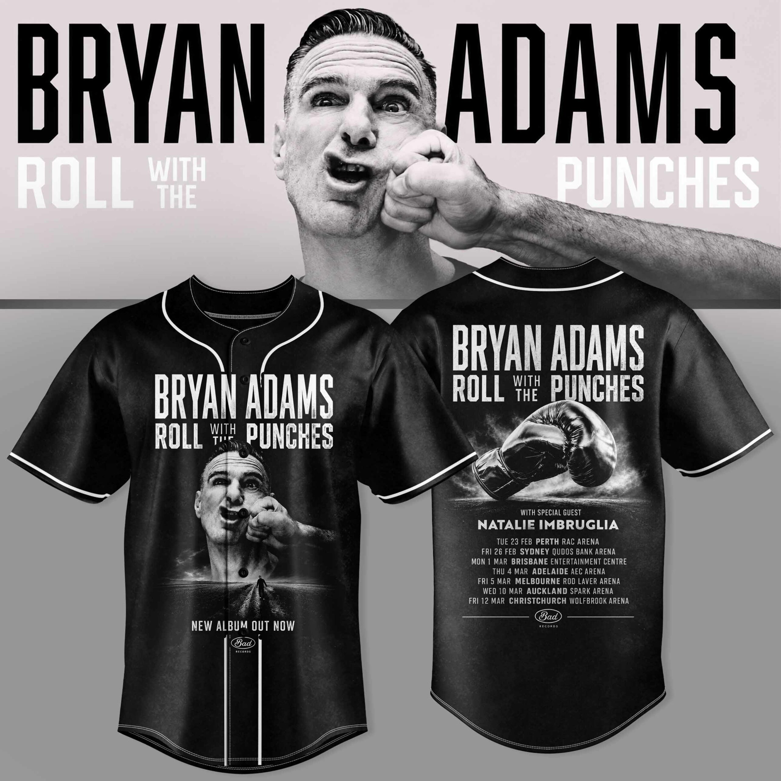 Bryan Adams Roll With The Punches Tour Signature Fan Jersey