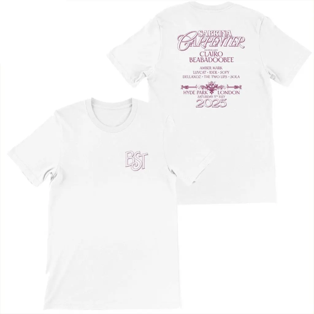 Bst Hyde Park Merch Bst Hyde Park Sabrina Carpenter Saturday 5Th July Event TShirt Her Gifts