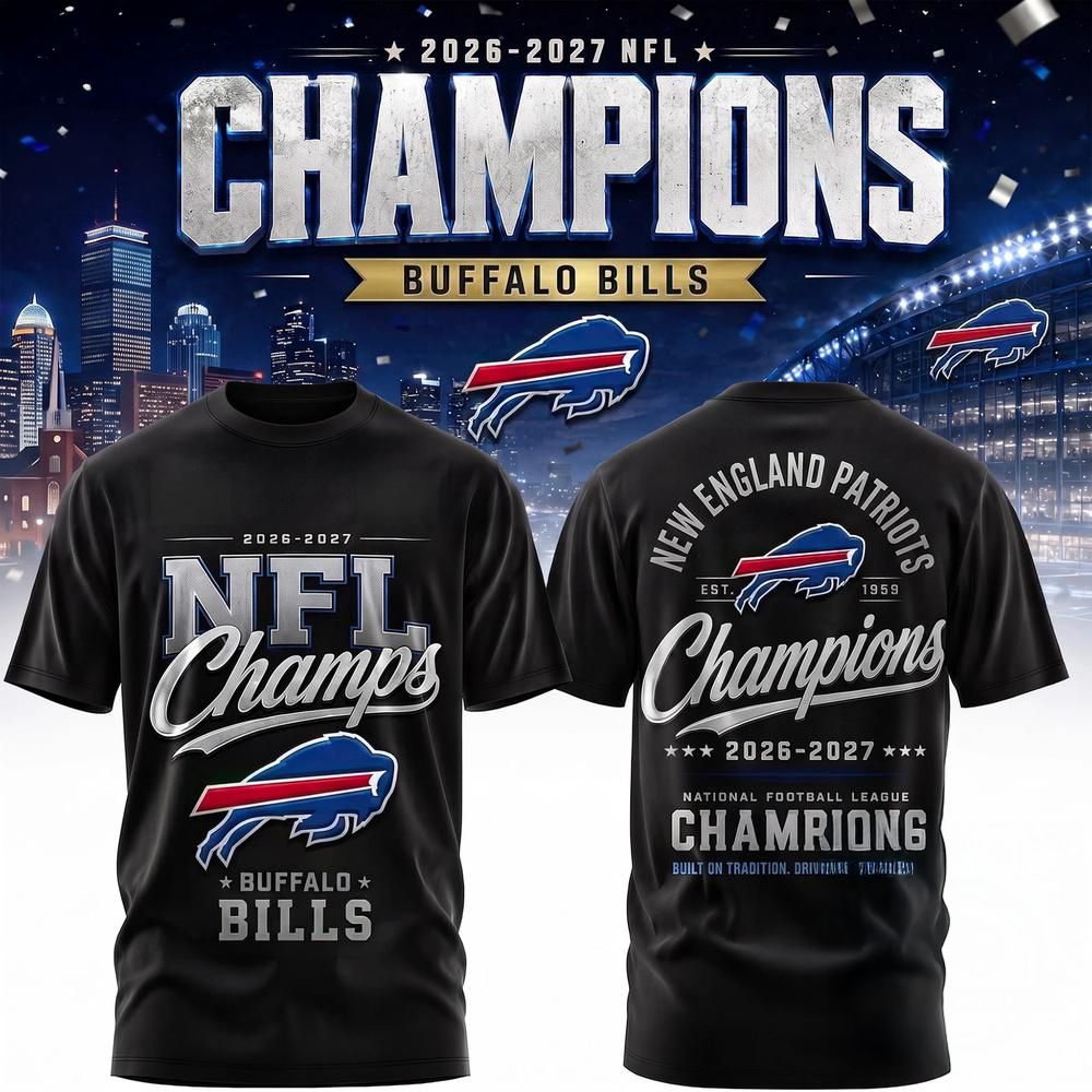 Buffalo Bills 2026 2027 NFL Team Champions Premium 3D Fan Shirt