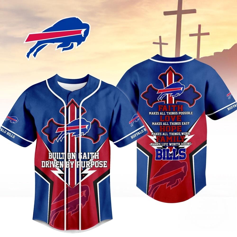 Buffalo Bills Blessed Beyond The Score Baseball Jersey Football Fan Collection 2 - Unicasport Buffalo Bills Blessed Beyond The Score Baseball Jersey Football Fan Collection