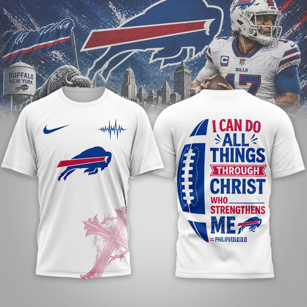 Buffalo Bills Christ Strengthens Me Limited 3D Graphic Shirt