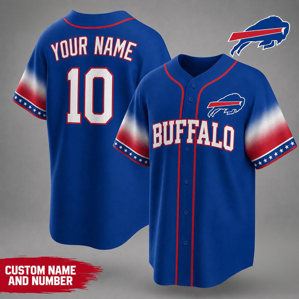 Buffalo Bills NFL Team Pride Premium Baseball Jersey