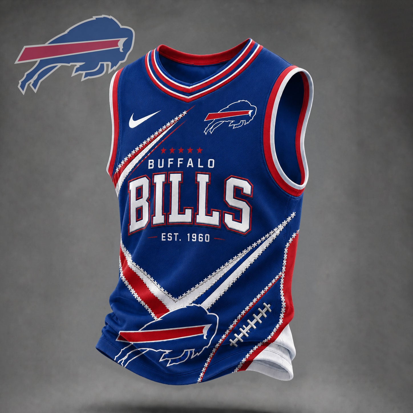 Buffalo Bills Premium NFL Game Day Vneck Tank Top Jersey