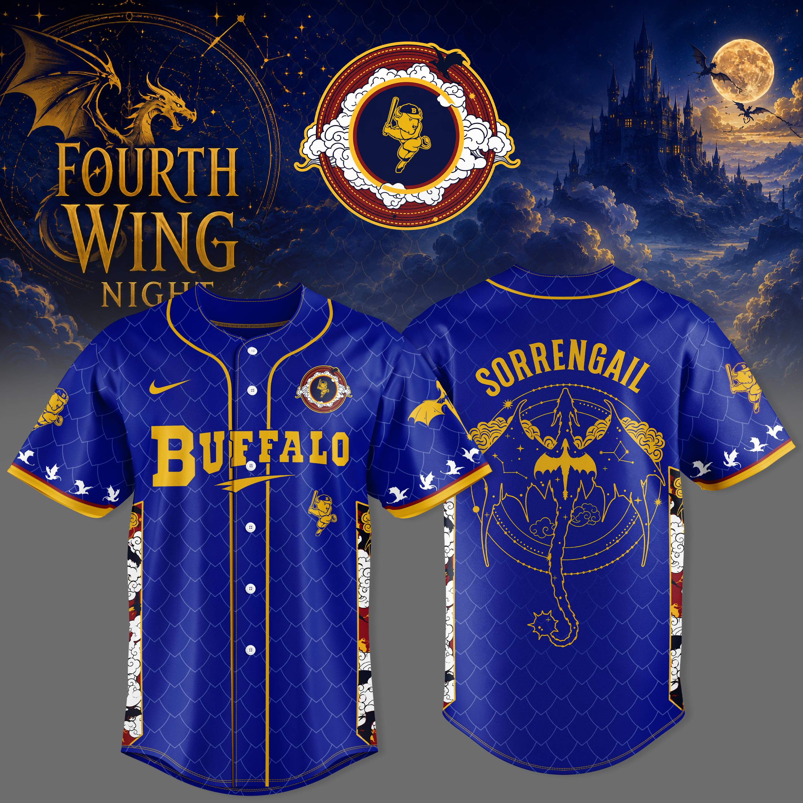 Buffalo Bisons Fourth Wing Night 2026 Collector Baseball Jersey Edition