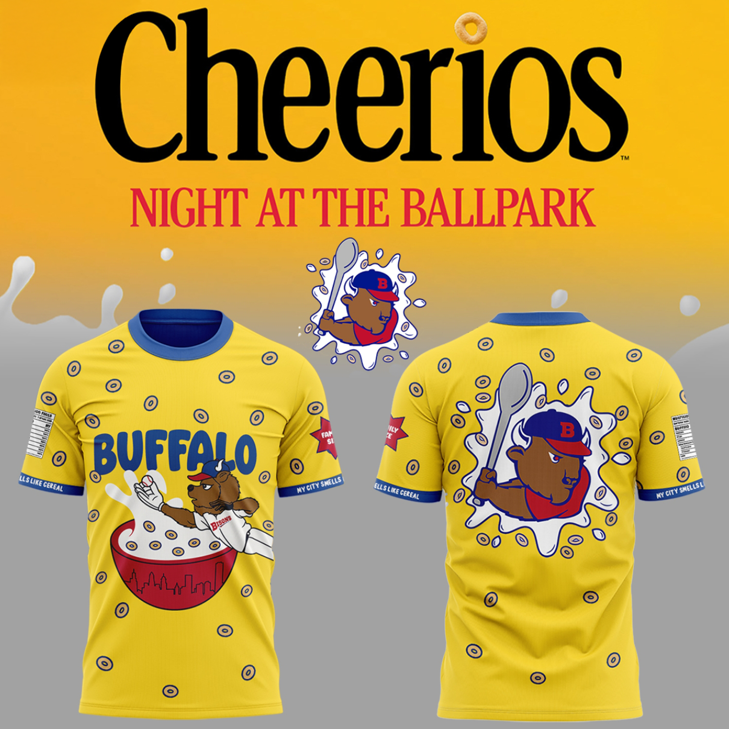 Buffalo Bisons Night Game Graphic TShirt