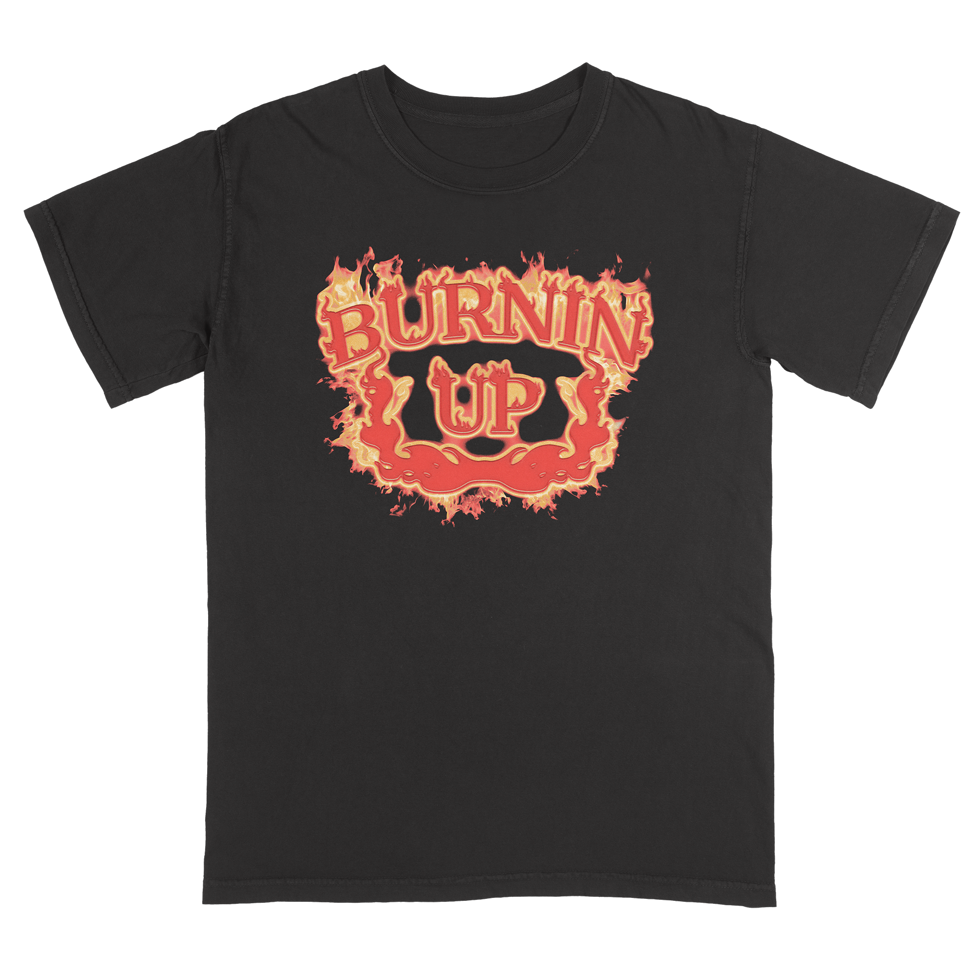 Burnin Up Vintage Flames T-Shirt Retro Music Streetwear Gift for Everyone