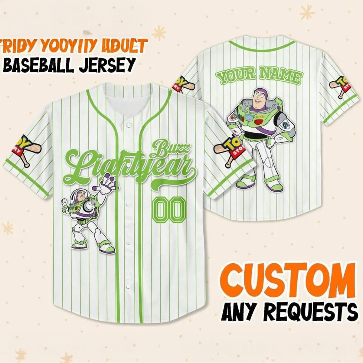 Buzz Lightyear Toy Story Baseball Jersey 2026 Collector Fan Edition
