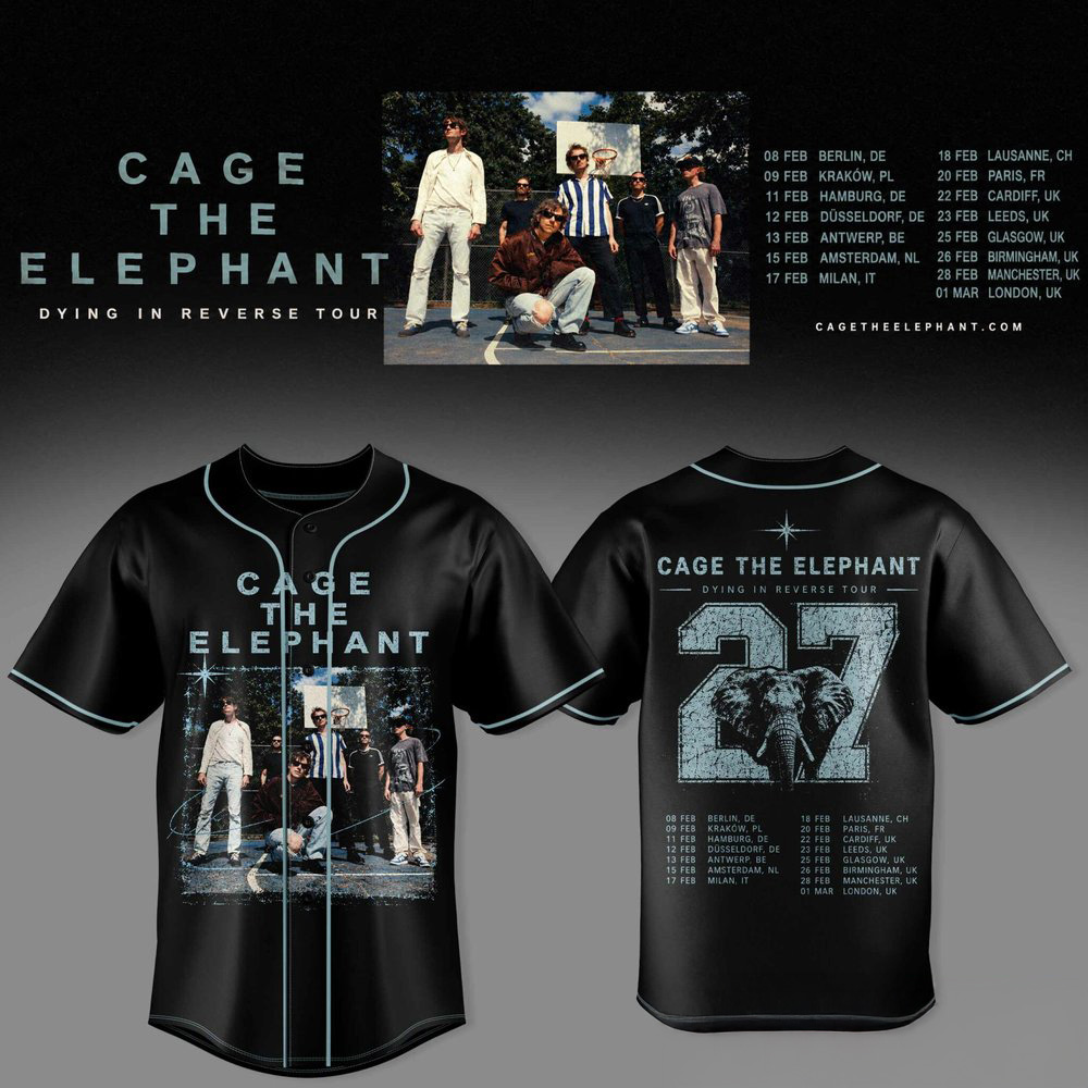 Cage The Elephant Dying In Reverse Tour 2027 Baseball Jersey Music Tour Fan Apparel 2 - Unicasport Cage The Elephant Dying In Reverse Tour 2027 Baseball Jersey Music Tour Fan Apparel