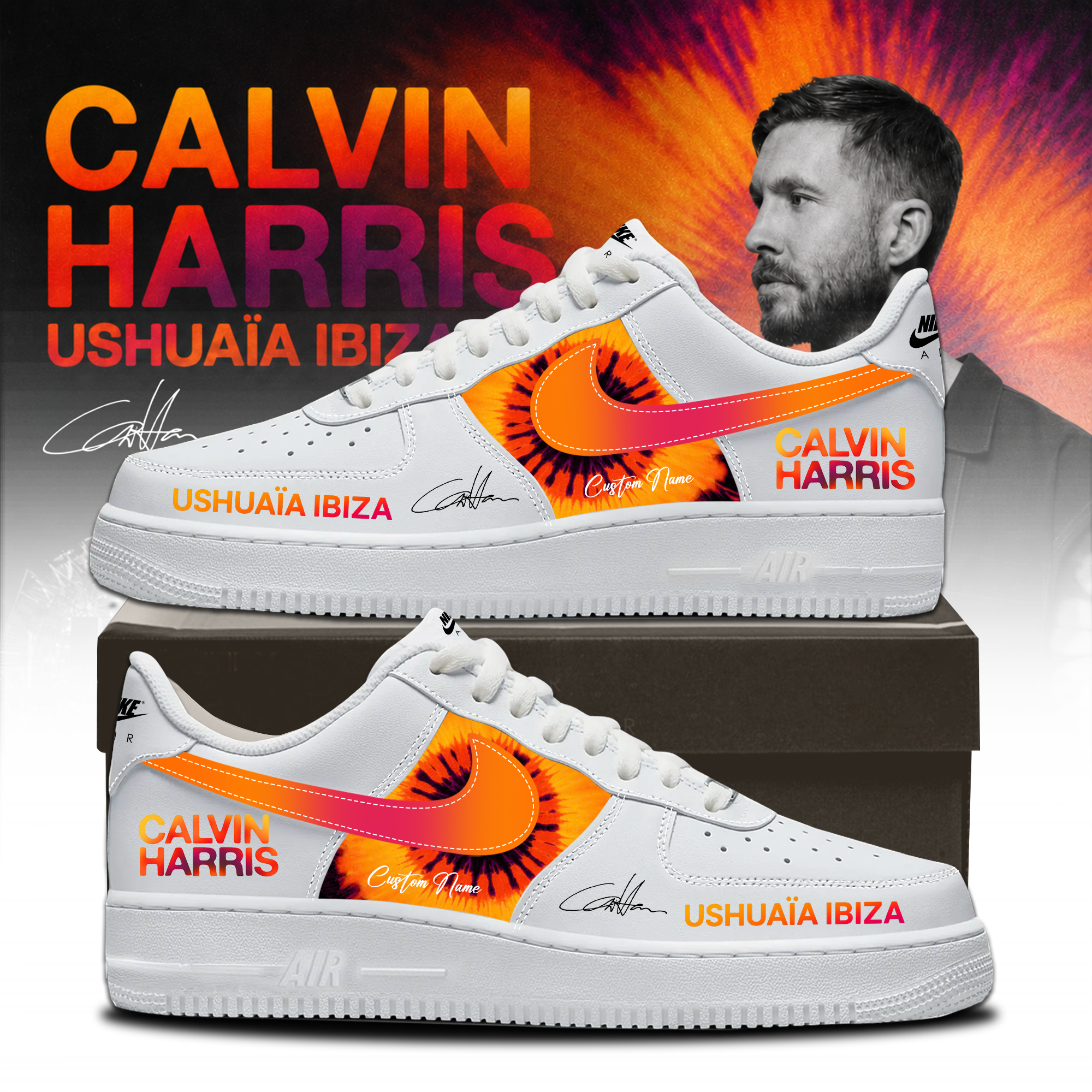 Calvin Harris Ushuaia Ibiza 2026 Signature Limited Edition Sneakers Gifts For Fans1