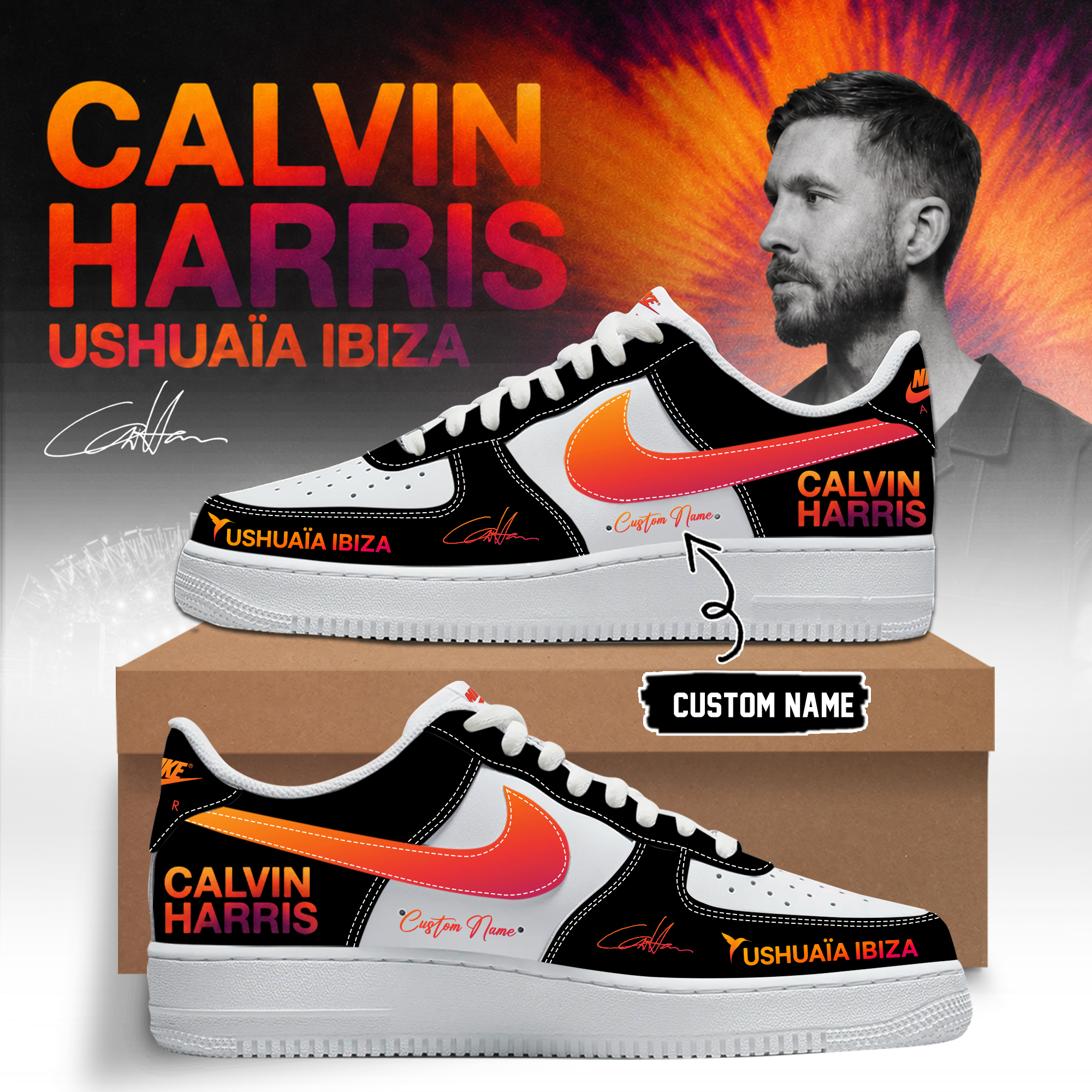 Calvin Harris Ushuaia Ibiza 2026 Signature Limited Edition Sneakers Gifts For Fans1