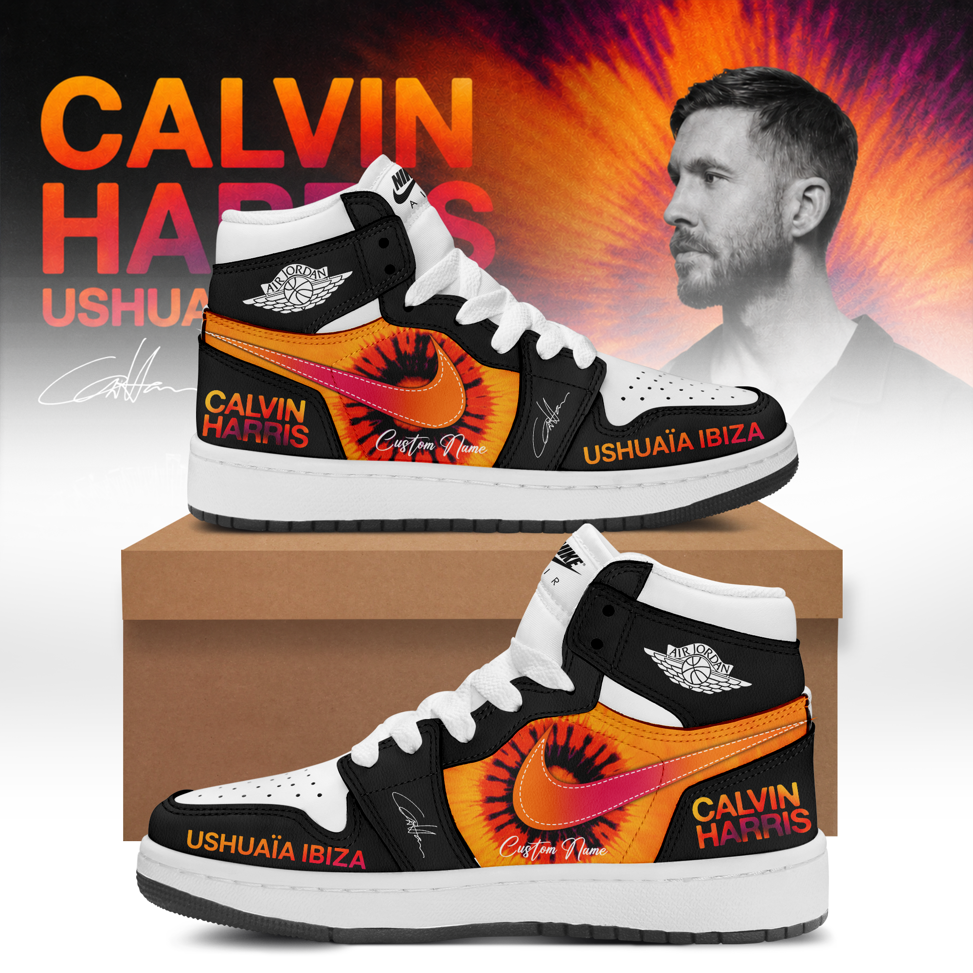 Calvin Harris Ushuaia Ibiza 2026 Signature Limited Edition Sneakers Gifts For Fans2