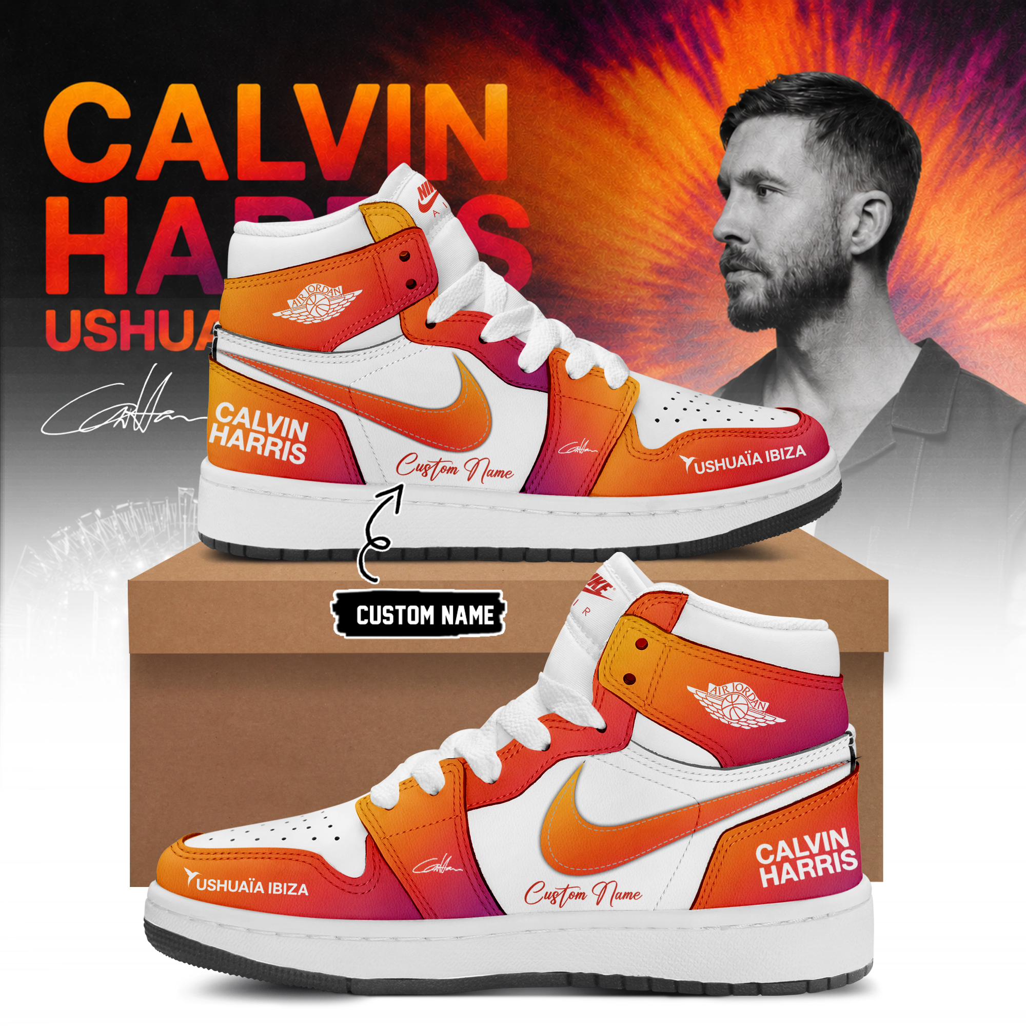 Calvin Harris Ushuaia Ibiza 2026 Signature Limited Edition Sneakers Gifts For Fans2