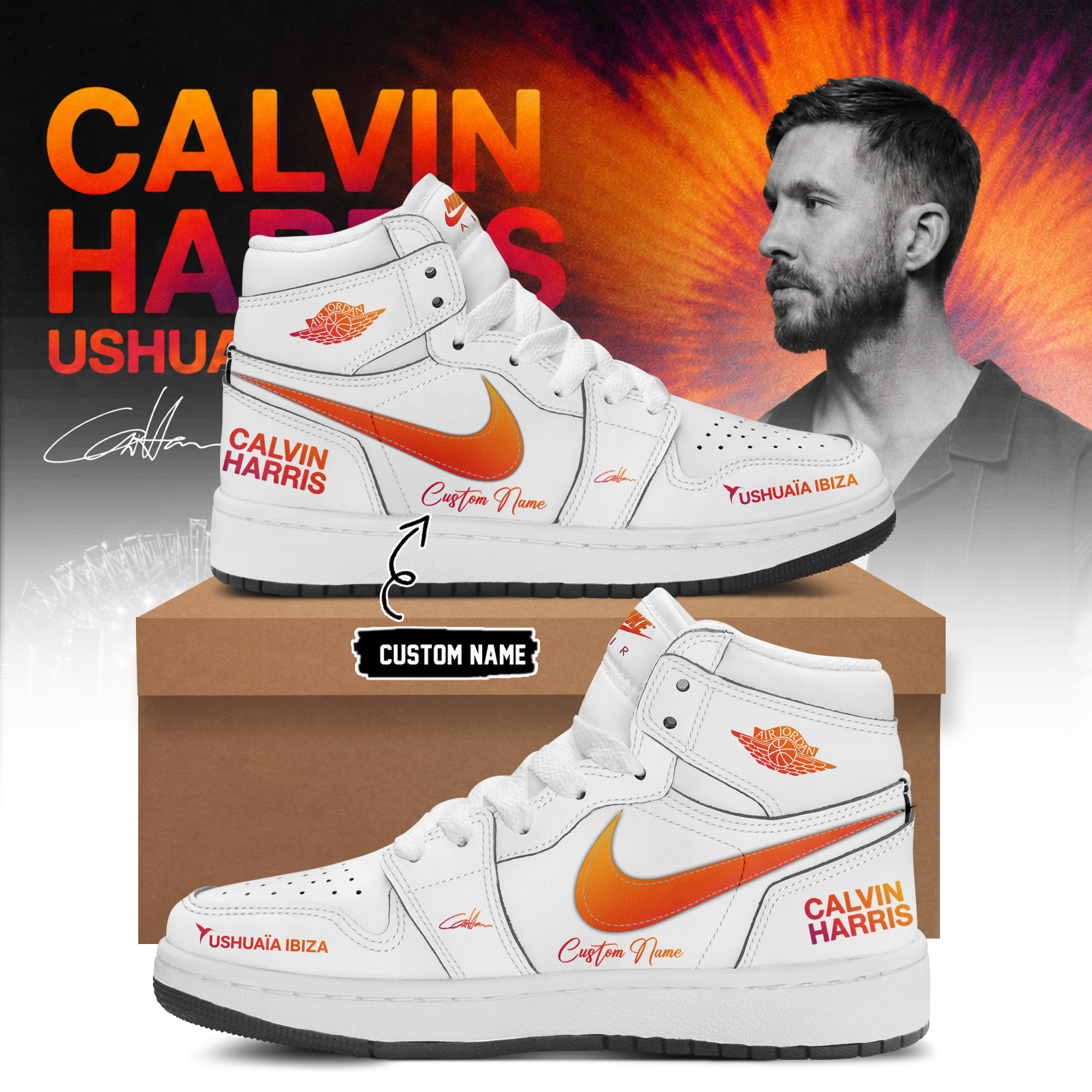 Calvin Harris Ushuaia Ibiza 2026 Signature Limited Edition Sneakers Gifts For Fans4
