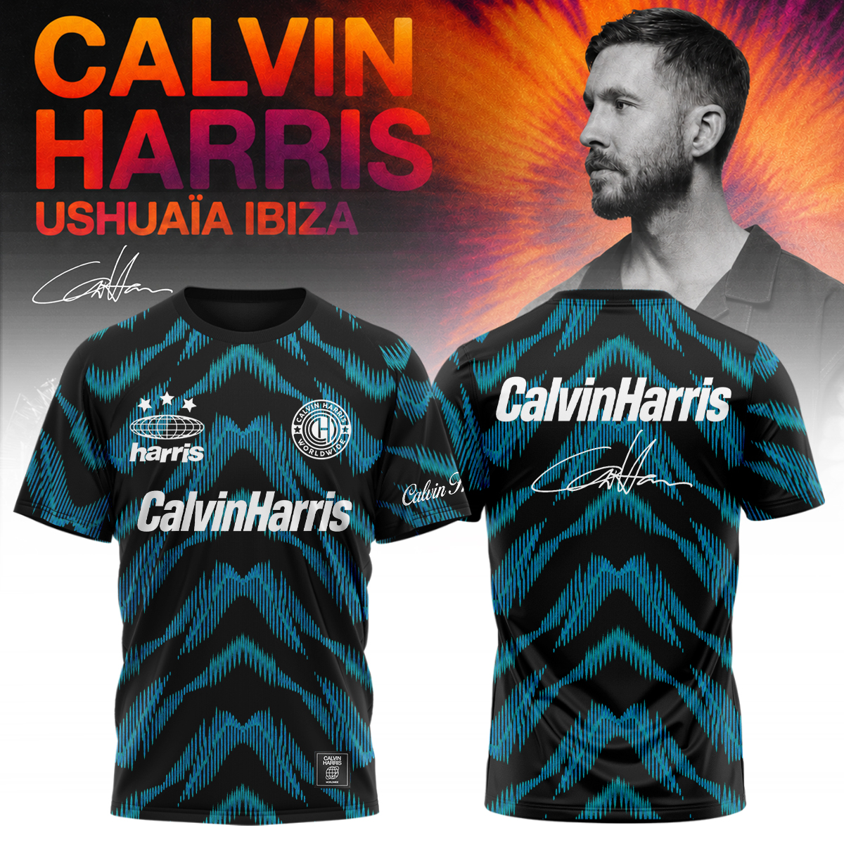 Calvin Harris Ushuaia Ibiza 2026 Signature Limited Edition T Shirt Gifts For Fans