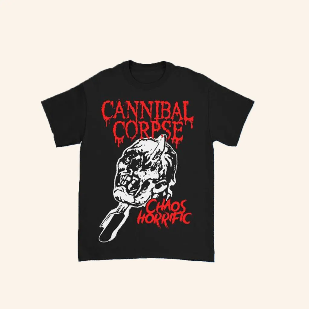 Cannibal Corpse Merch Ice Pick Skull TShirt Gifts For Husband