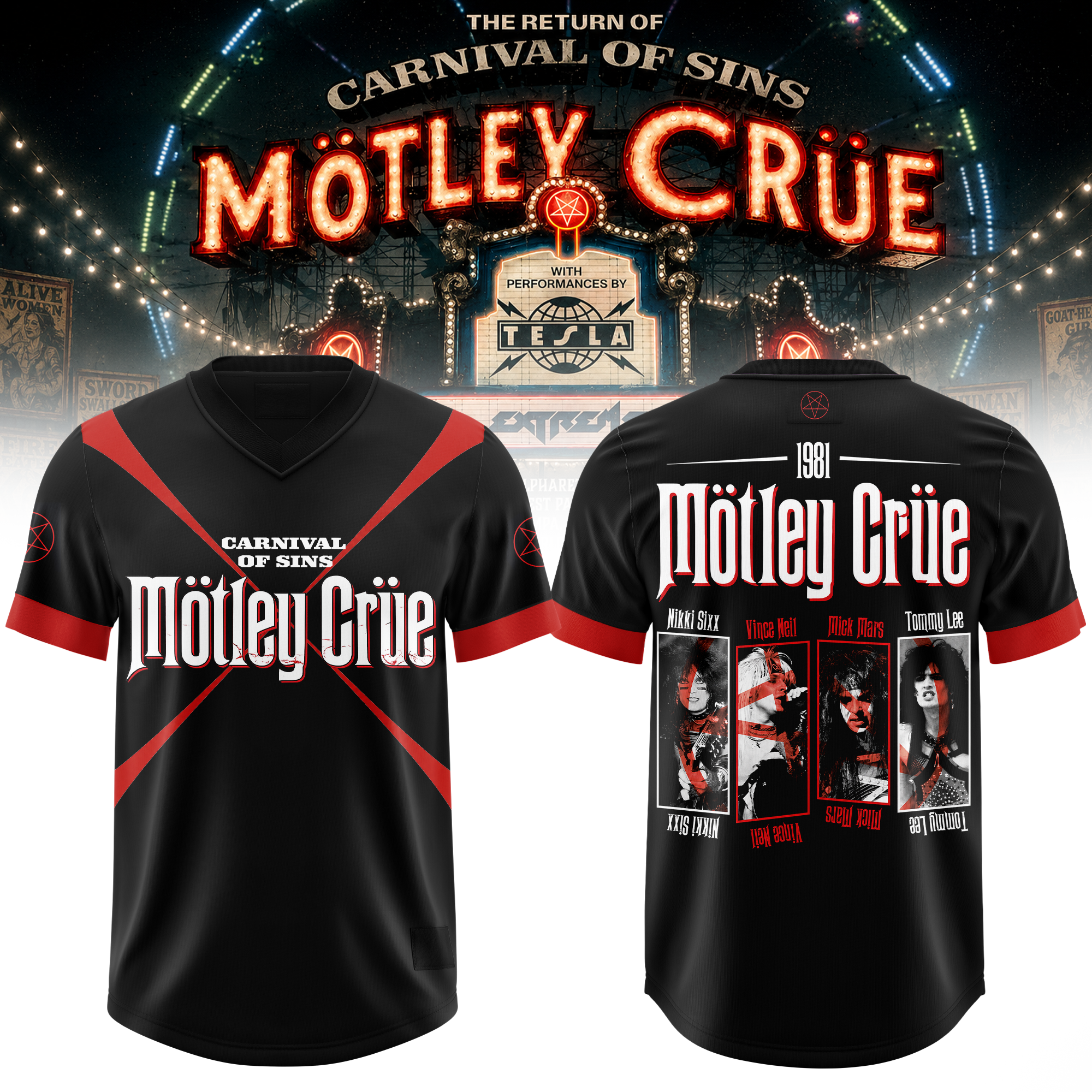 Carnival Of Sins Tour 2026 Premium Athletic Football Jersey
