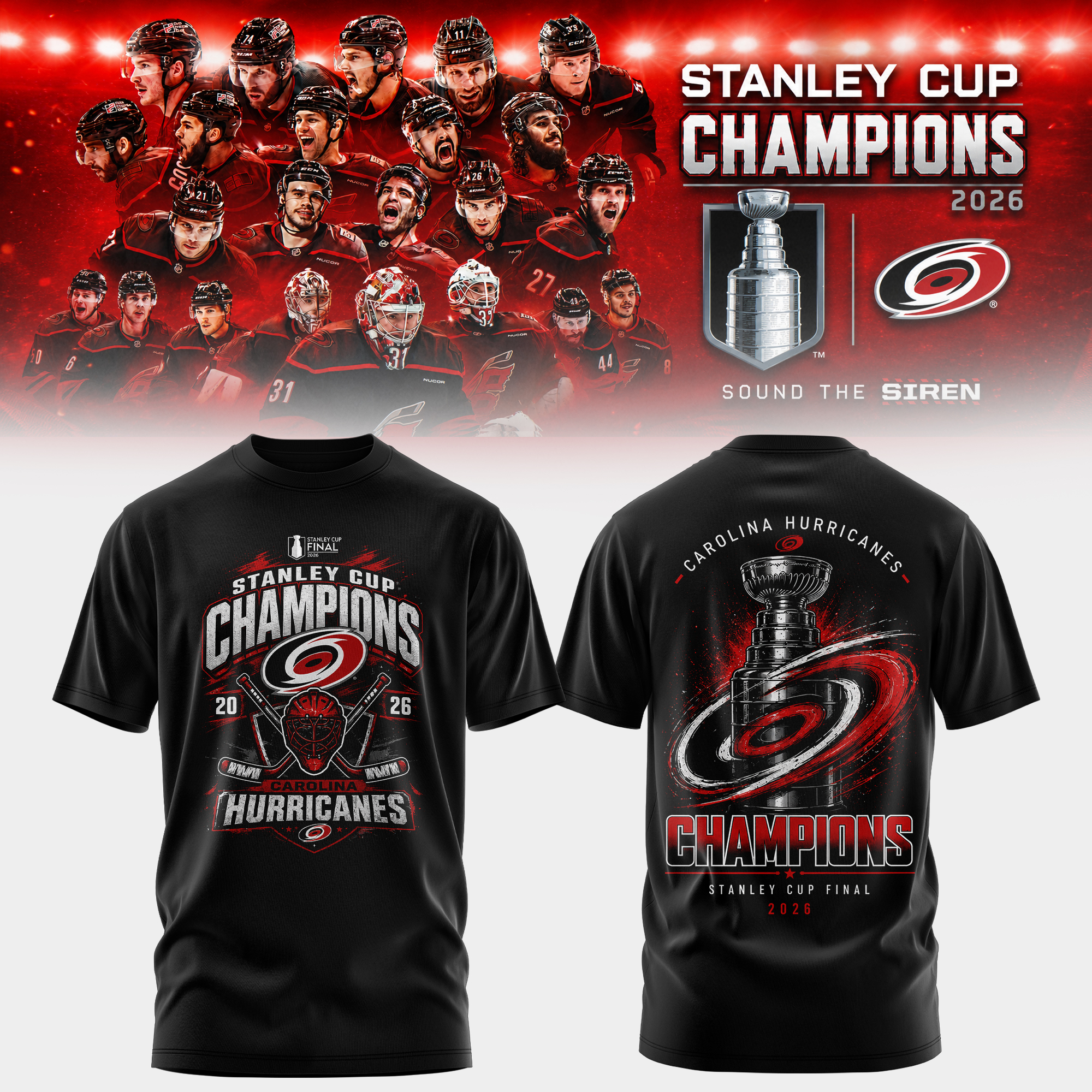 Carolina Hurricanes Merch 2026 Trophy Winner T Shirt Best Fan Gift