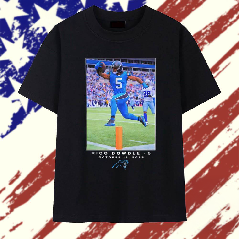 Carolina Panthers Rico Dowdle 2025 NFL Flash Features Week 6 T Shirt