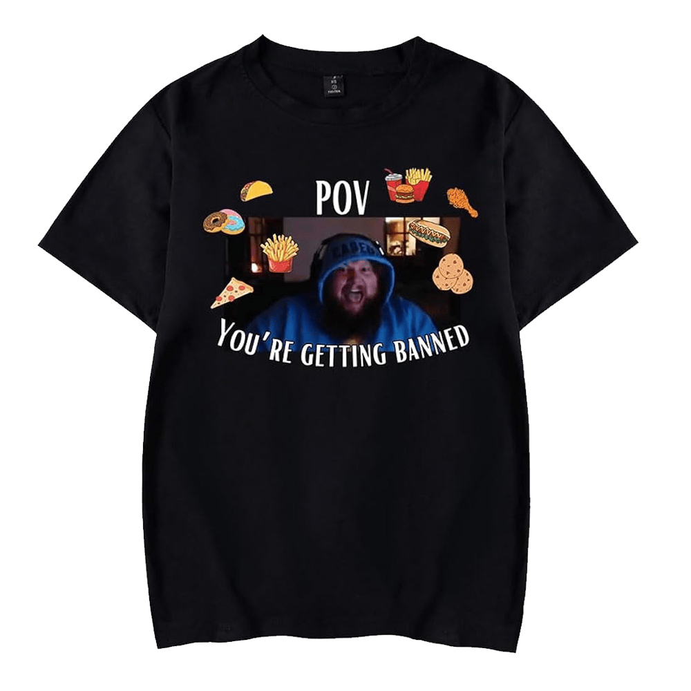 Caseoh Merch POV Youre Getting Banned TShirt Fathers Day Gifts For Game Fans Gift for Dad