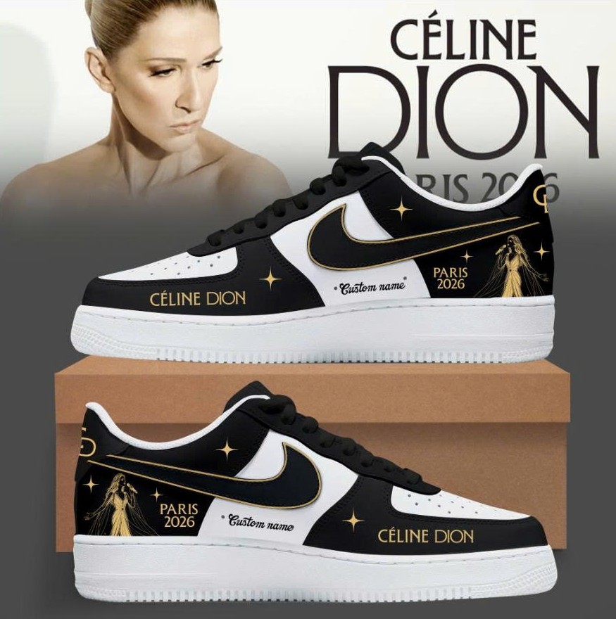 Celine Dion Etoile Custom Air Force 1 Sneakers Fan Gift
