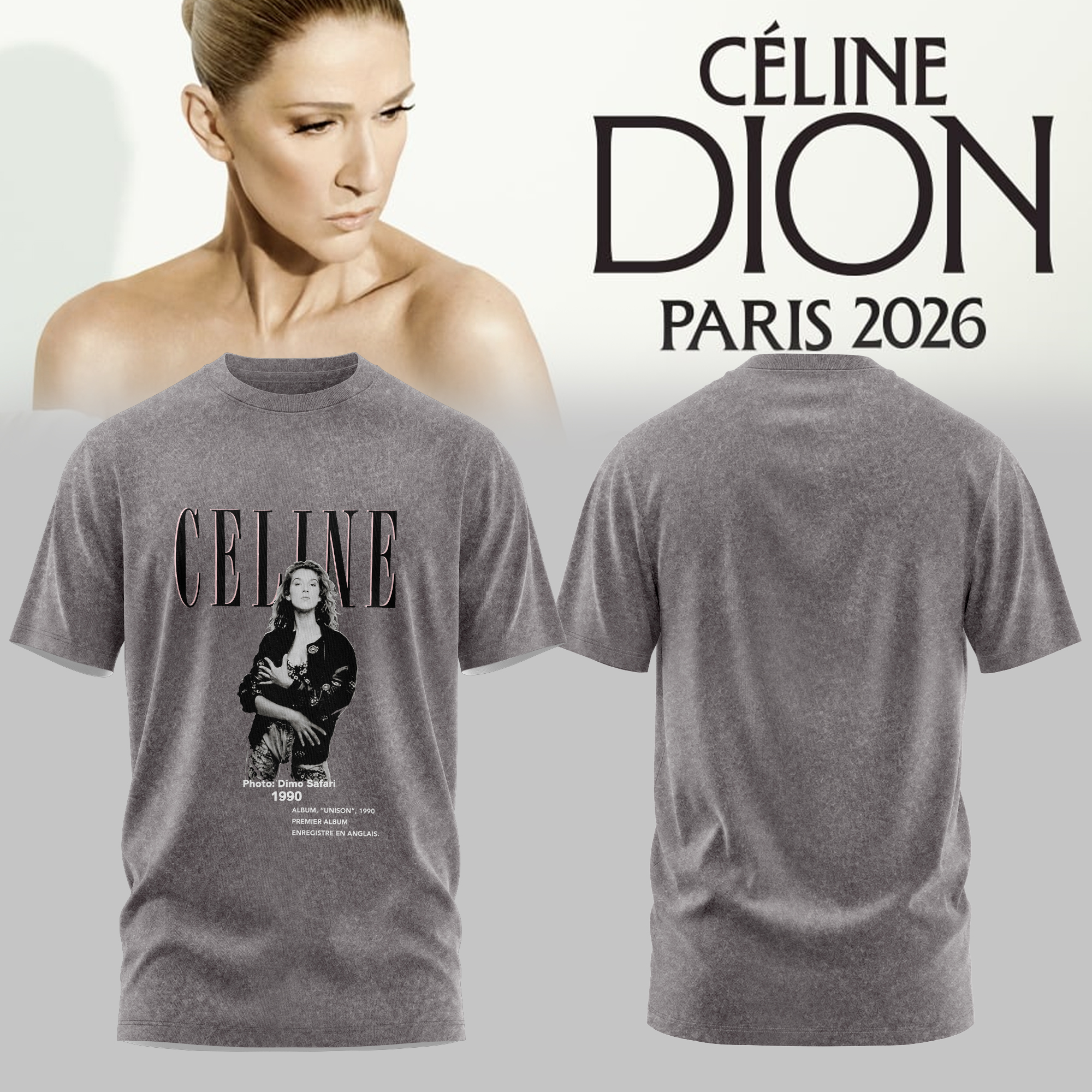Celine Dion Live In Paris 2026 Exclusive Tour Graphic T Shirt