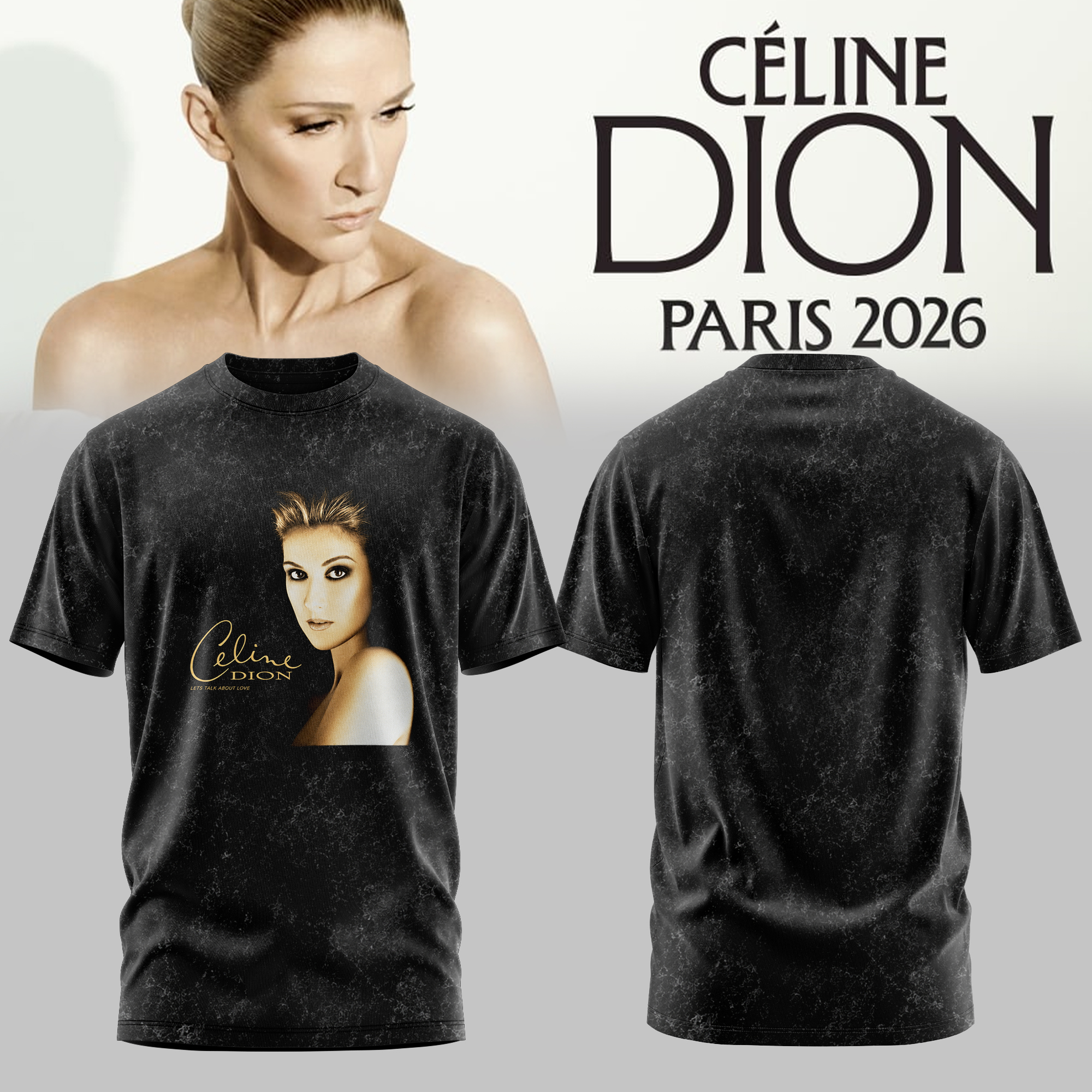 Celine Dion Live In Paris 2026 Limited Edition T Shirt Music Fan Merchandise