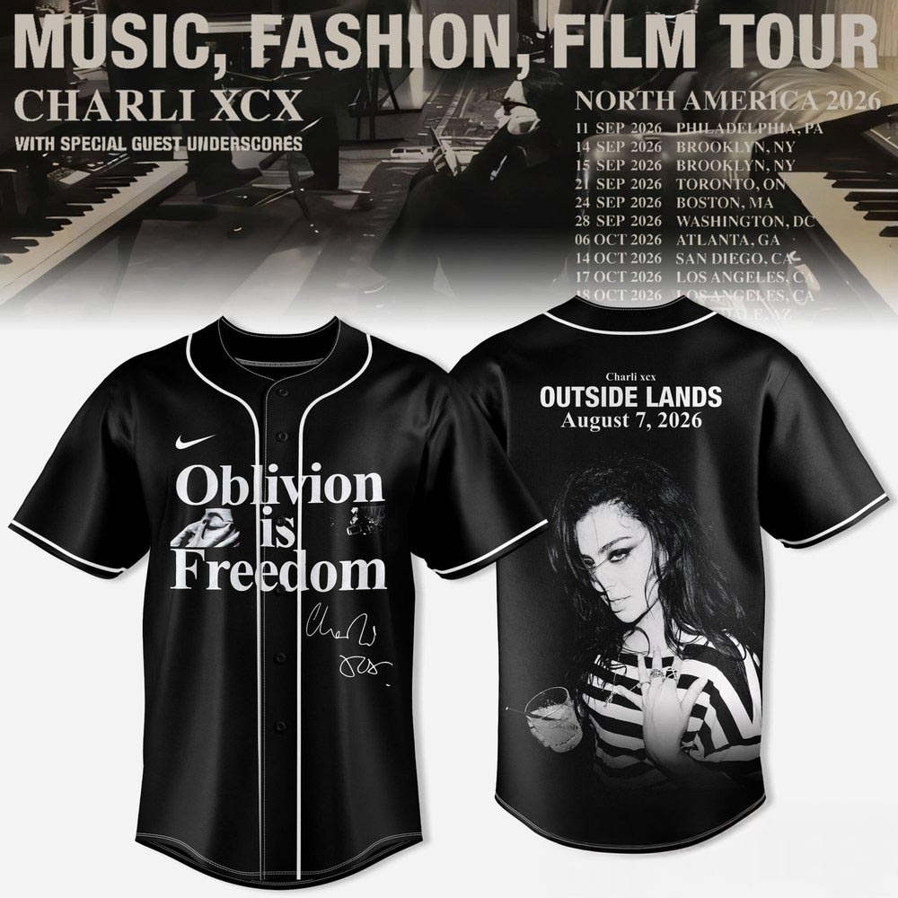 Charli XCX Music Fashion Film Special Edition Baseball Jersey Pop Music Fan Concert Tour Apparel 1 - Unicasport Charli XCX Music Fashion Film Special Edition Baseball Jersey Pop Music Fan Concert Tour Apparel