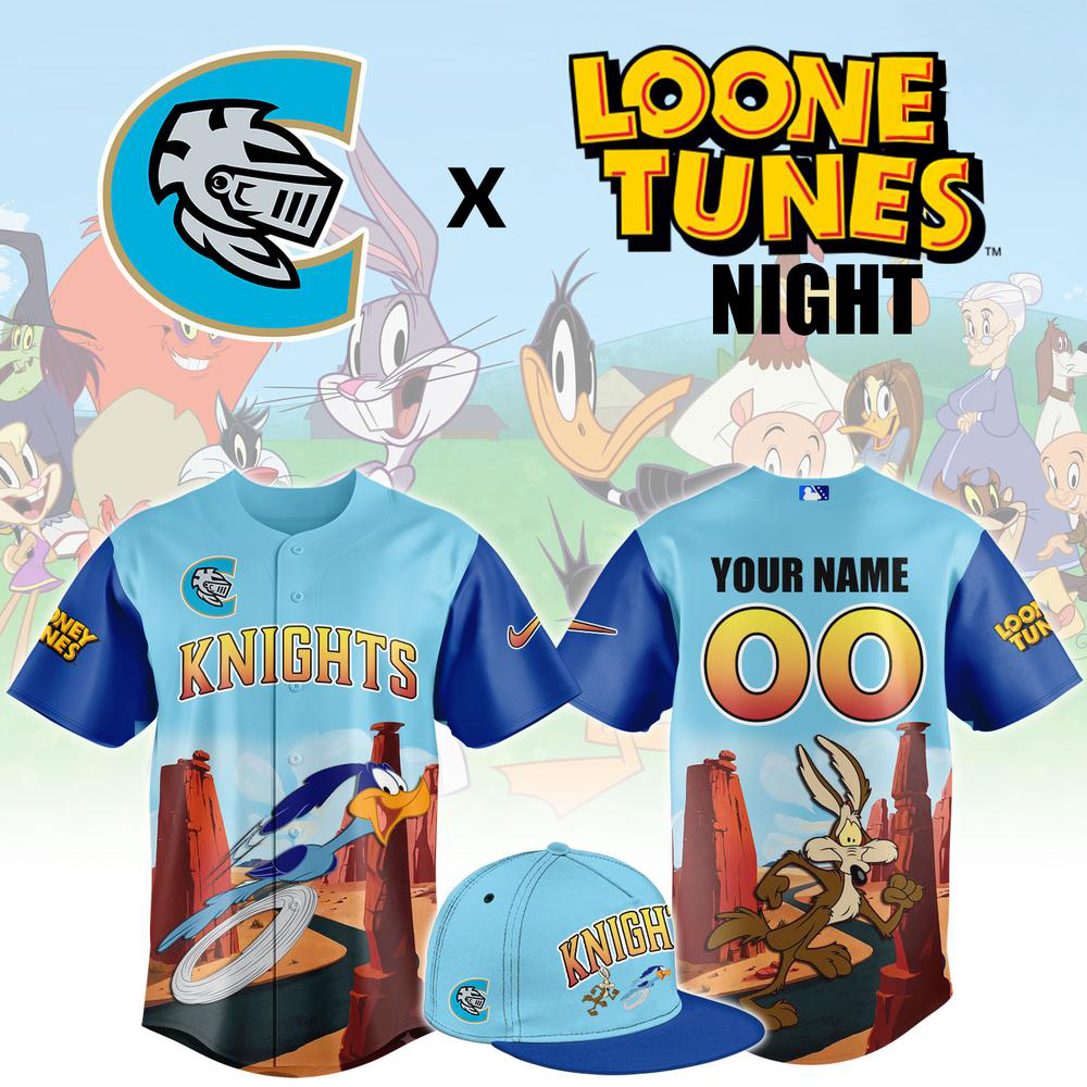 Charlotte Knights Looney Tunes Custom Name Baseball Jersey