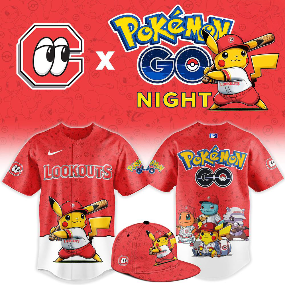 Chattanooga Lookouts Pokemon GO Night 2026 Baseball Jersey